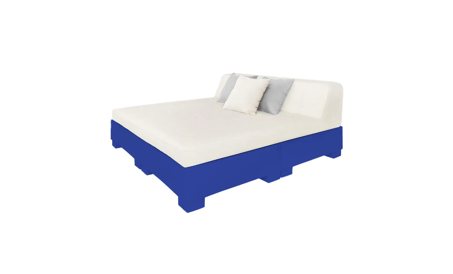 Affinity Square square sunbed with adjustable backrest and cushion