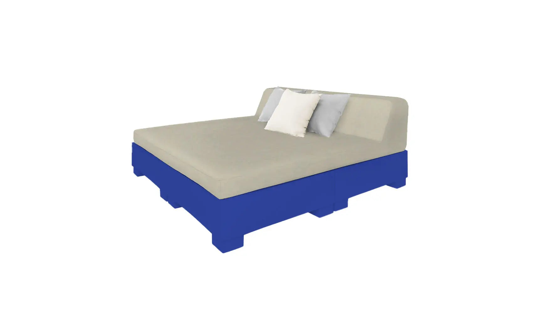 Affinity Square square sunbed with adjustable backrest and cushion