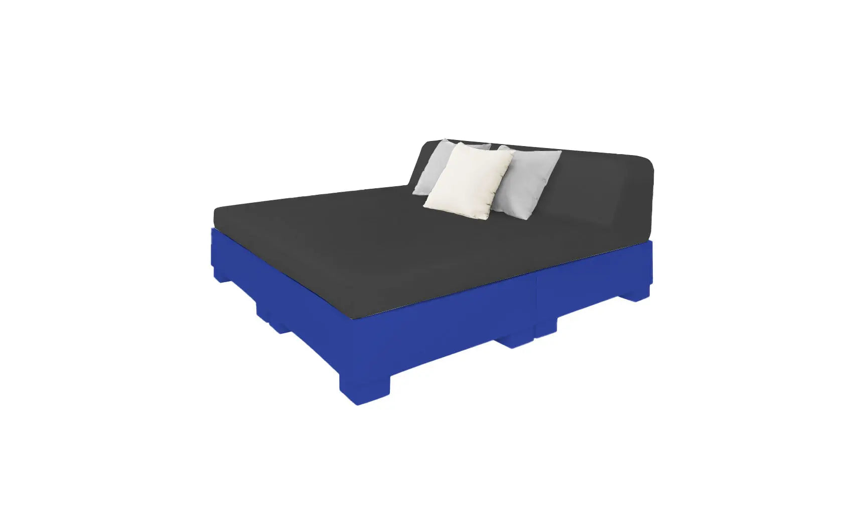 Affinity Square square sunbed with adjustable backrest and cushion
