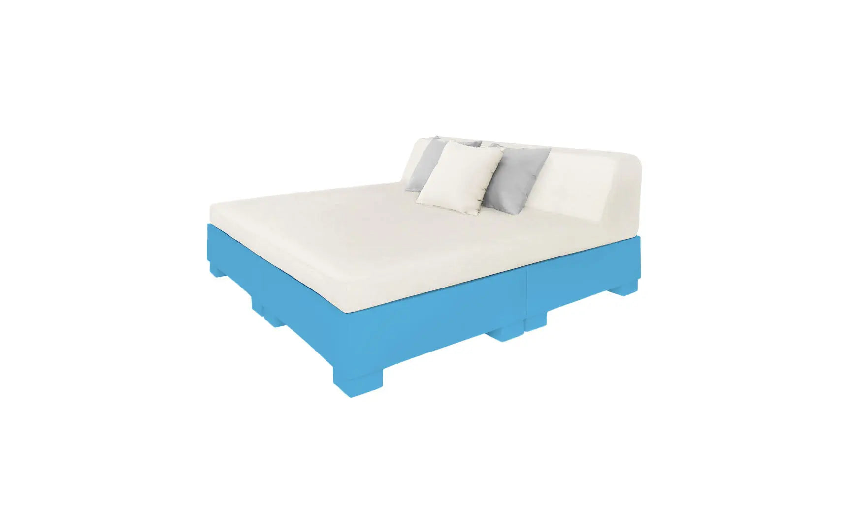 Affinity Square square sunbed with adjustable backrest and cushion