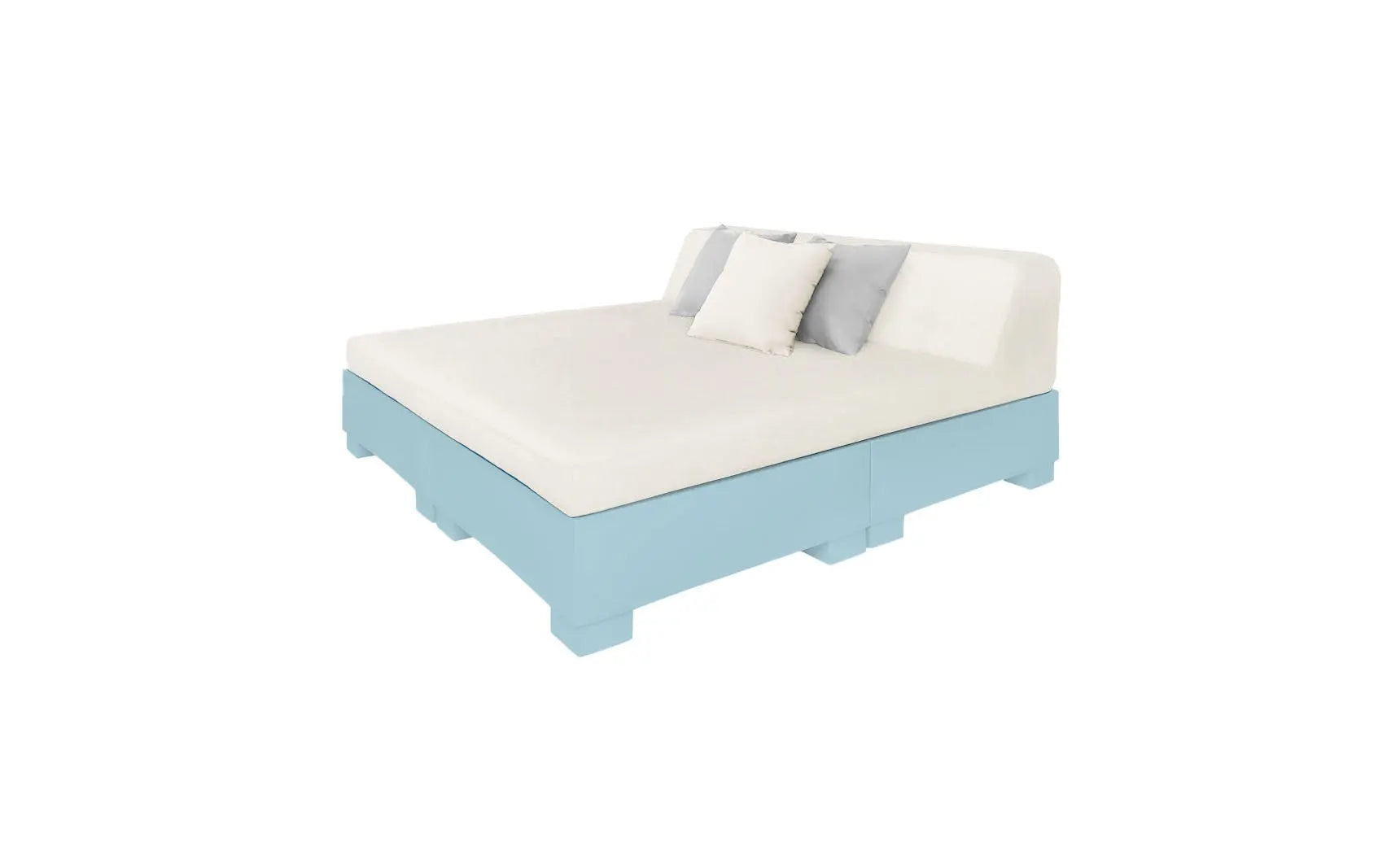Affinity Square square sunbed with adjustable backrest and cushion