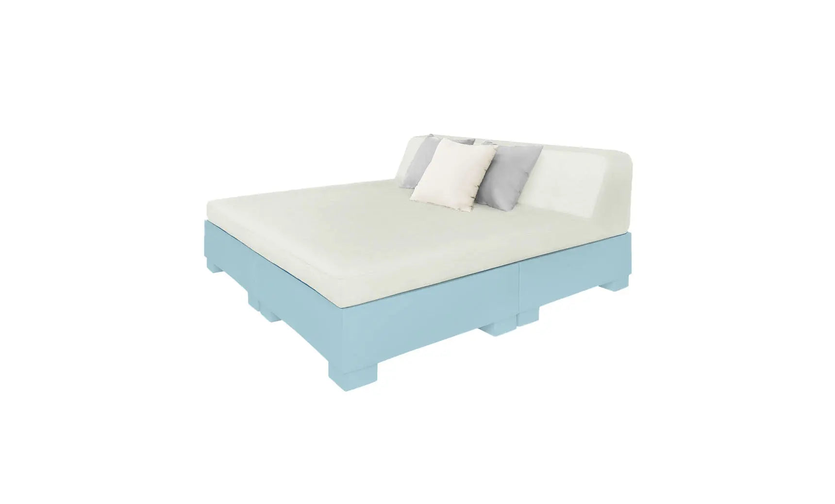 Affinity Square square sunbed with adjustable backrest and cushion