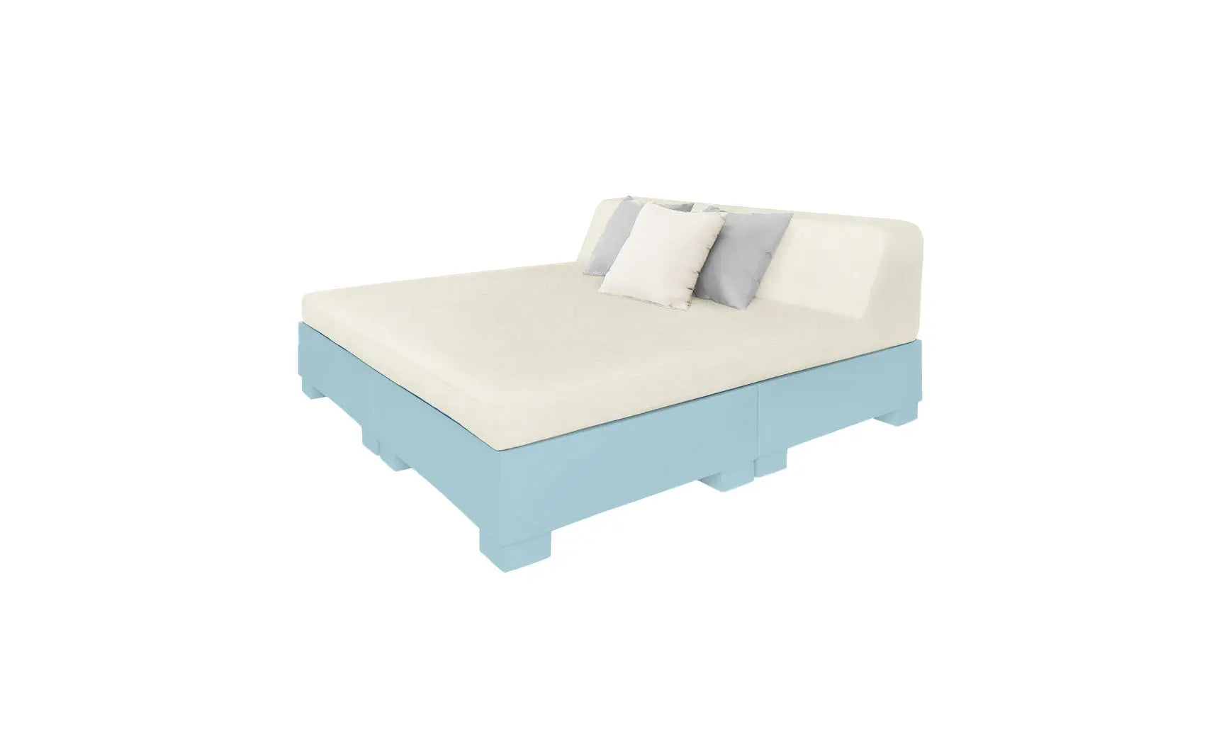 Affinity Square sunbed with adjustable backrest and cushioned seating