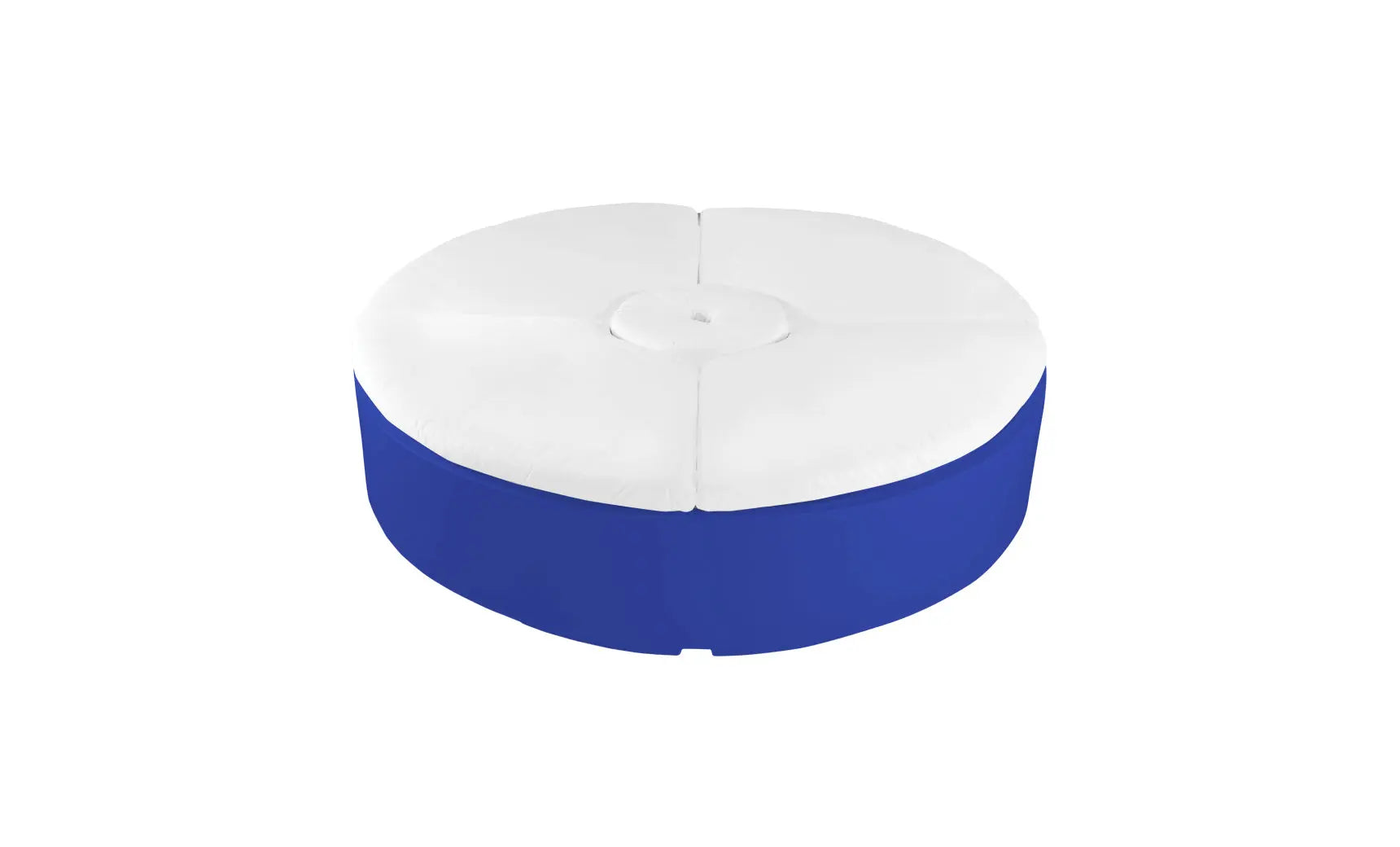 Signature Round Sunbed in black with a curved backrest and armrests.