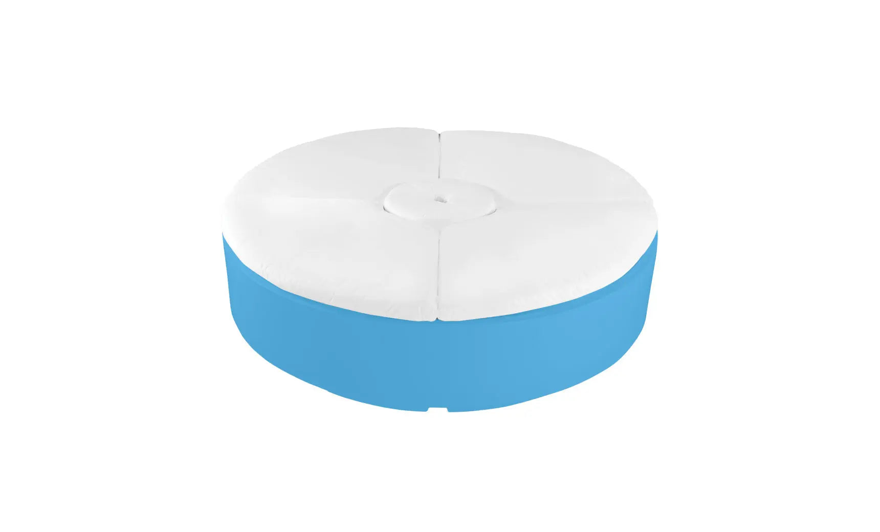Signature Round Sunbed in black with a curved backrest and armrests.
