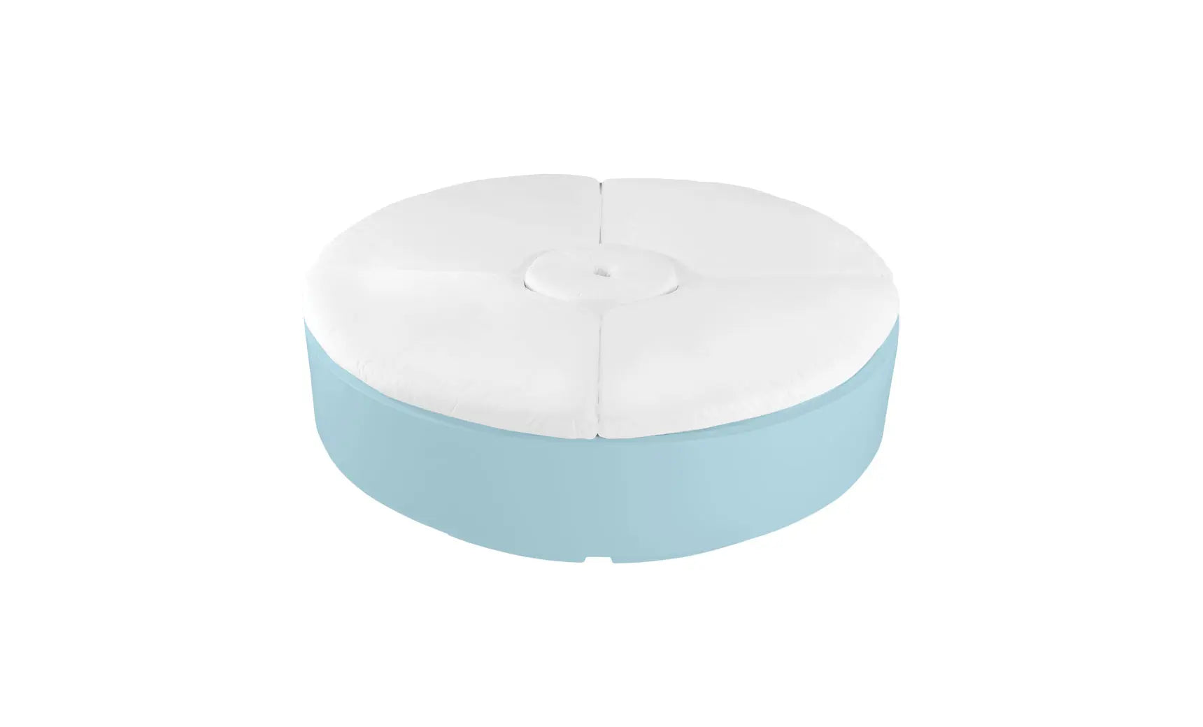 Signature Round Sunbed in black with a curved backrest and armrests.