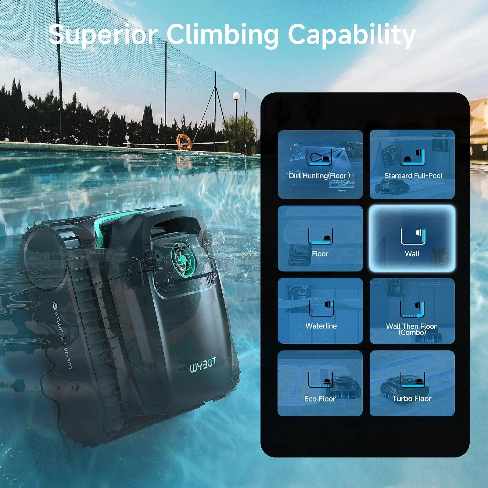 WYBOT M2 Vision Tech High-End Cordless Robotic Pool Cleaner - Aqvina LLC