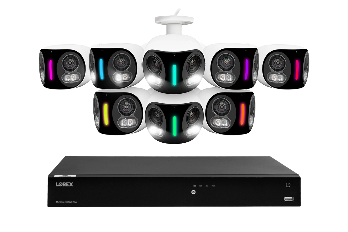 Lorex Fusion 16-Channel 4K NVR System with H20 Dual Lens Panoramic Cameras