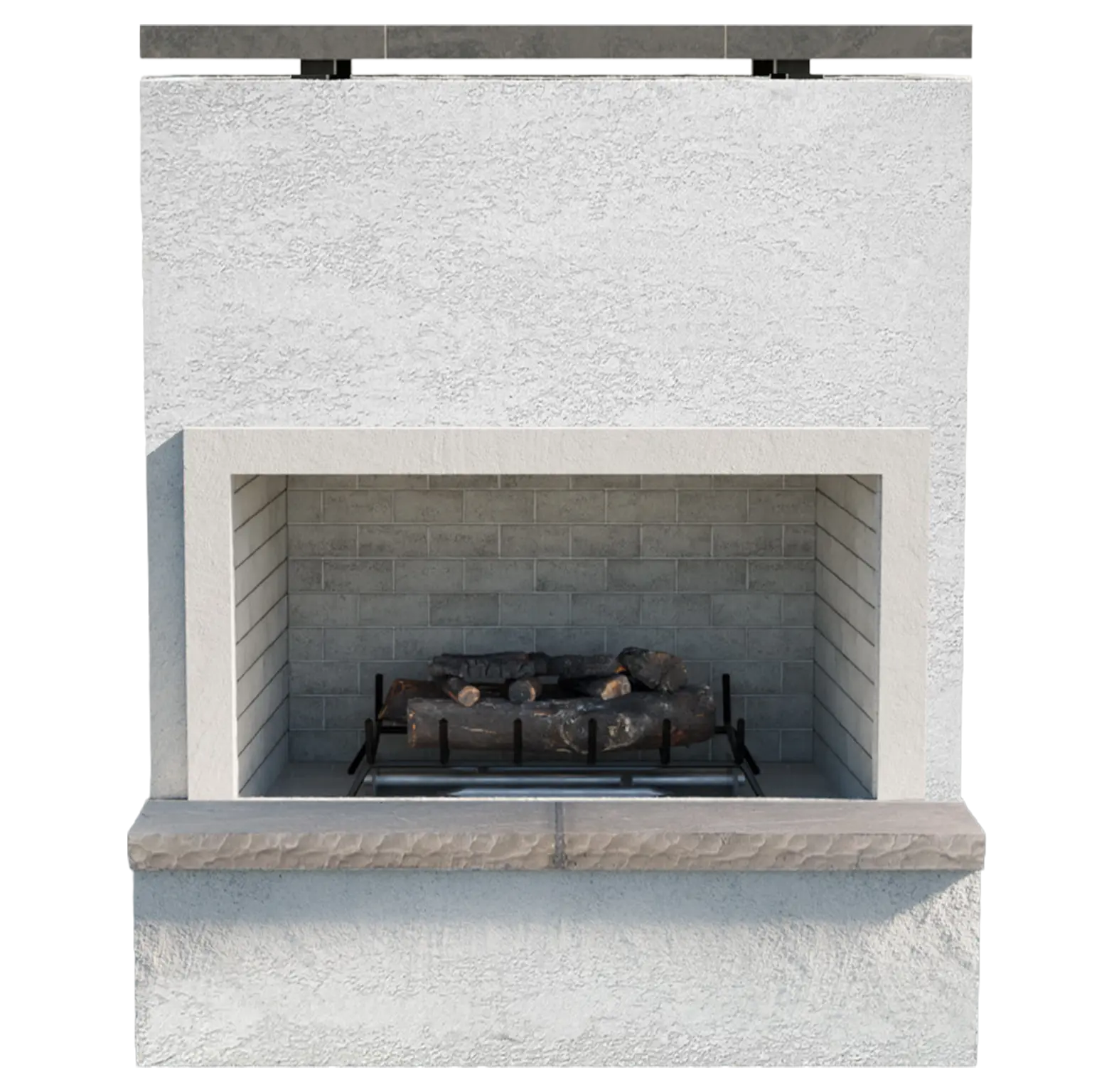 Cal Flame - Monterey Modern Outdoor Gas Fireplace W/ Bottom Mantel - FRP-901-2 | AQVINA World - Aqvina LLC