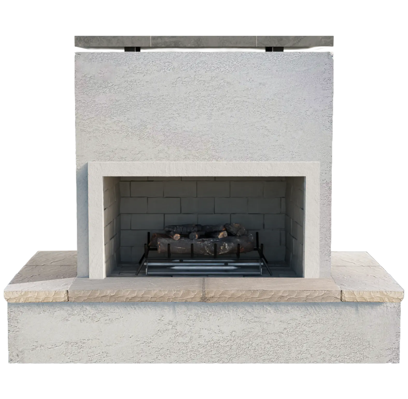 Cal Flame - Sahara Modern Outdoor Gas Fireplace w/ Wrap-Around Mantel - FRP-901-3 | AQVINA World - Aqvina LLC