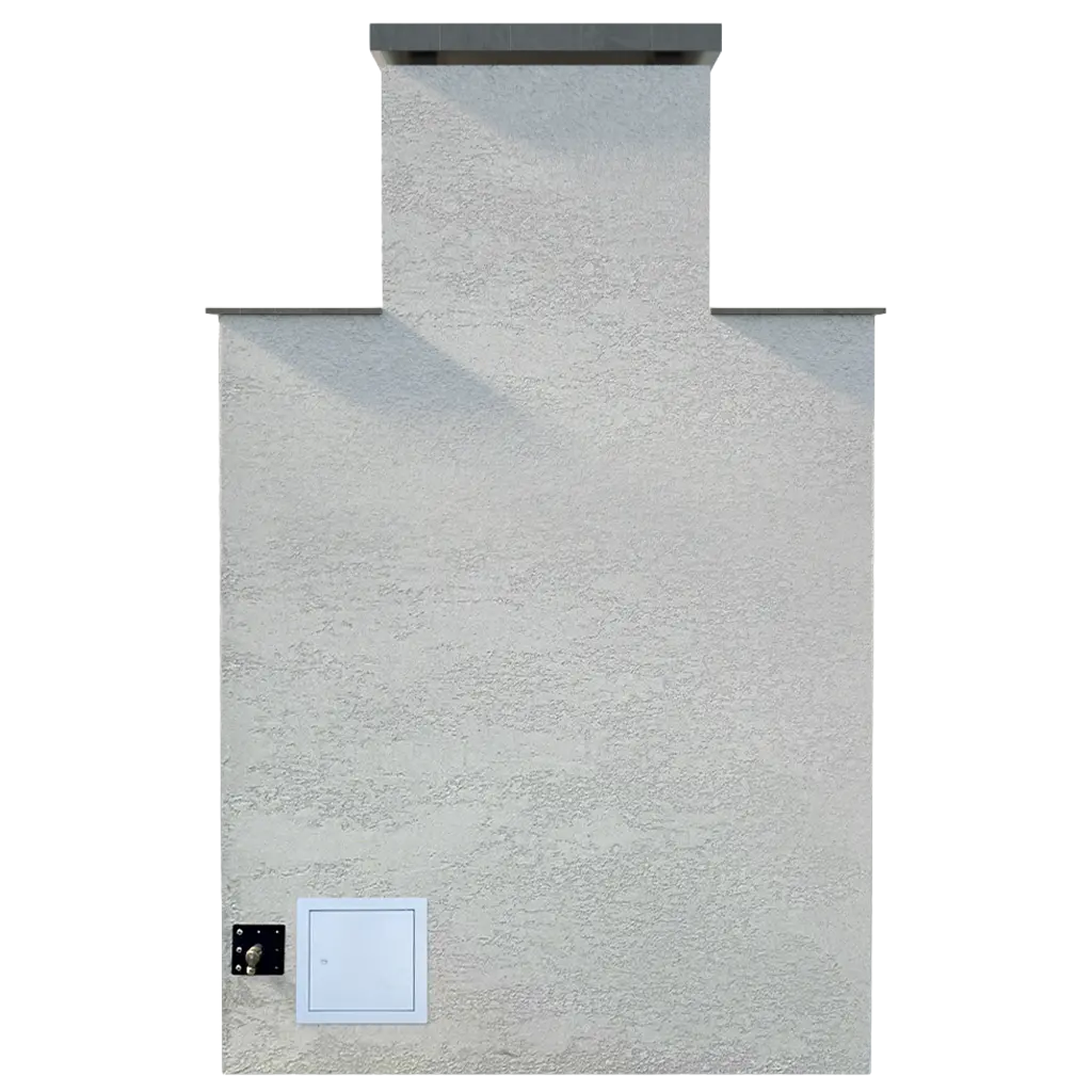 Cal Flame - Cancun Contemporary Outdoor Gas Fireplace W/ Bottom Mantel - | Model: FRP903-2 | AQVINA World - Aqvina LLC