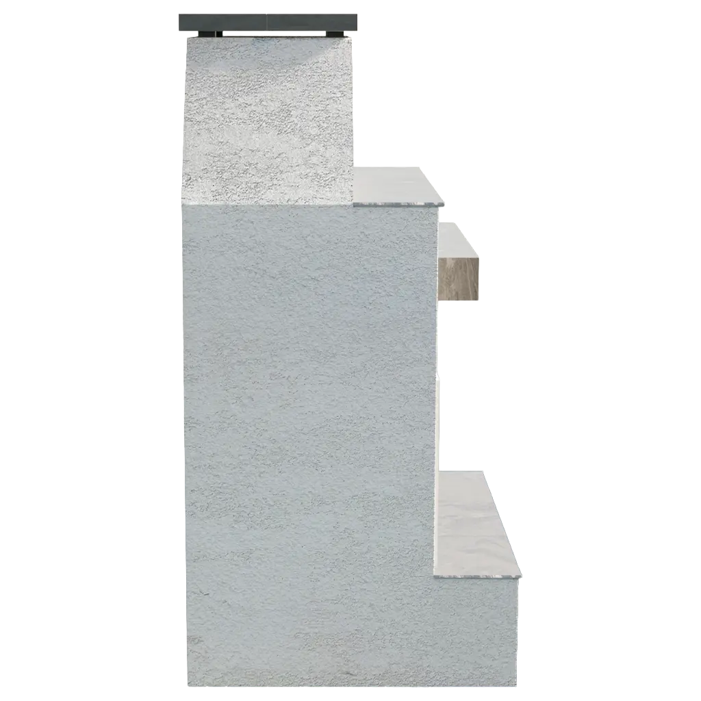 Cal Flame - Durango Modern Outdoor Gas Fireplace w/ Extended Bottom Mantel | Model: FRP905-2 | AQVINA World - Aqvina LLC