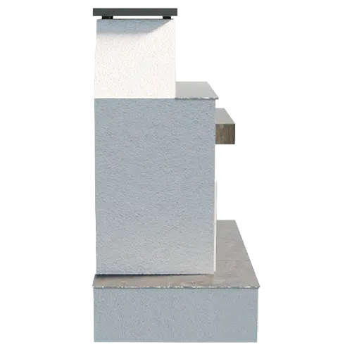 Cal Flame - Key West Modern Outdoor Gas Fireplace with Wrap-Around Mantel | Model: FRP905-3 | AQVINA World - Aqvina LLC