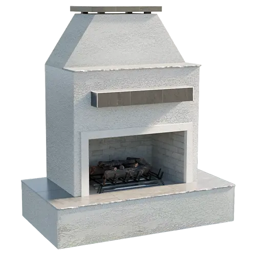 Cal Flame - Key West Modern Outdoor Gas Fireplace with Wrap-Around Mantel | Model: FRP905-3 | AQVINA World - Aqvina LLC