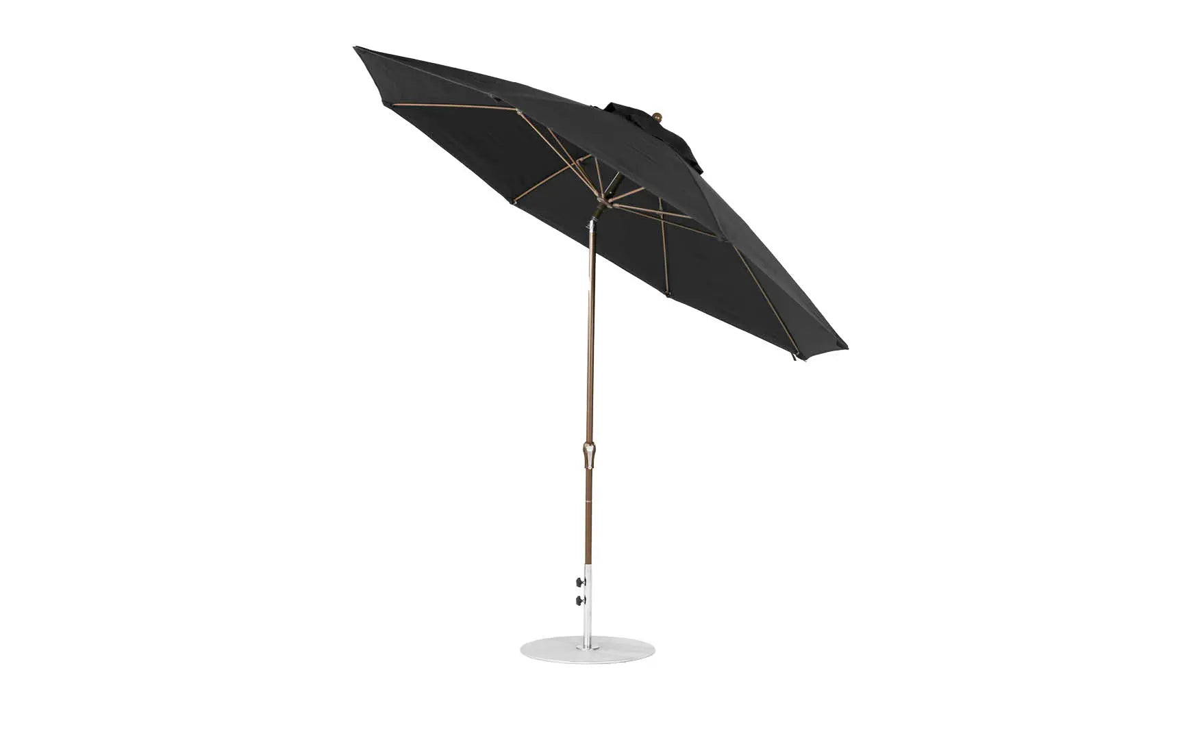 11-foot octagonal crank auto tilt essential fiberglass umbrella in white