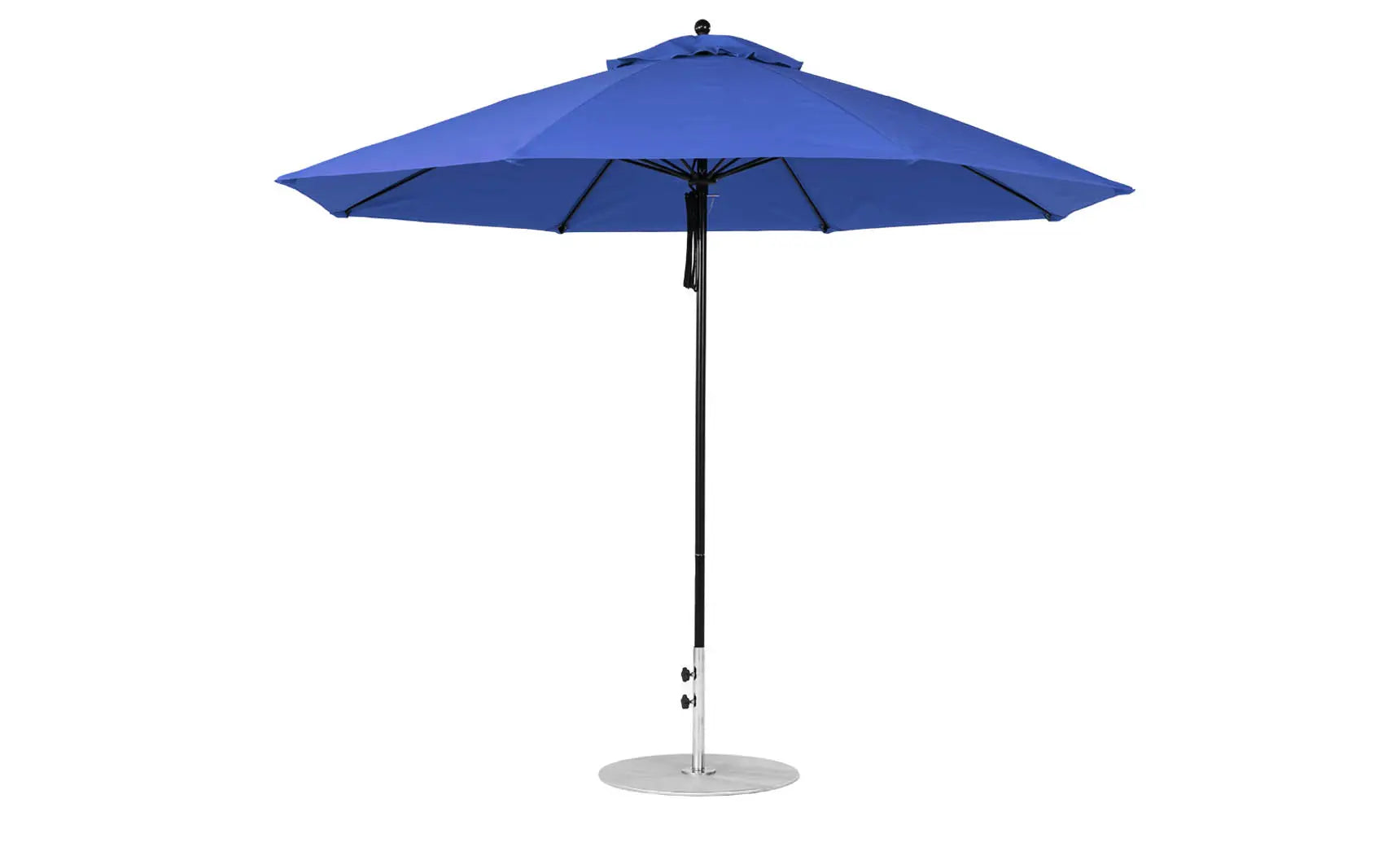 11-foot octagon fiberglass umbrella with essential pulley system in white