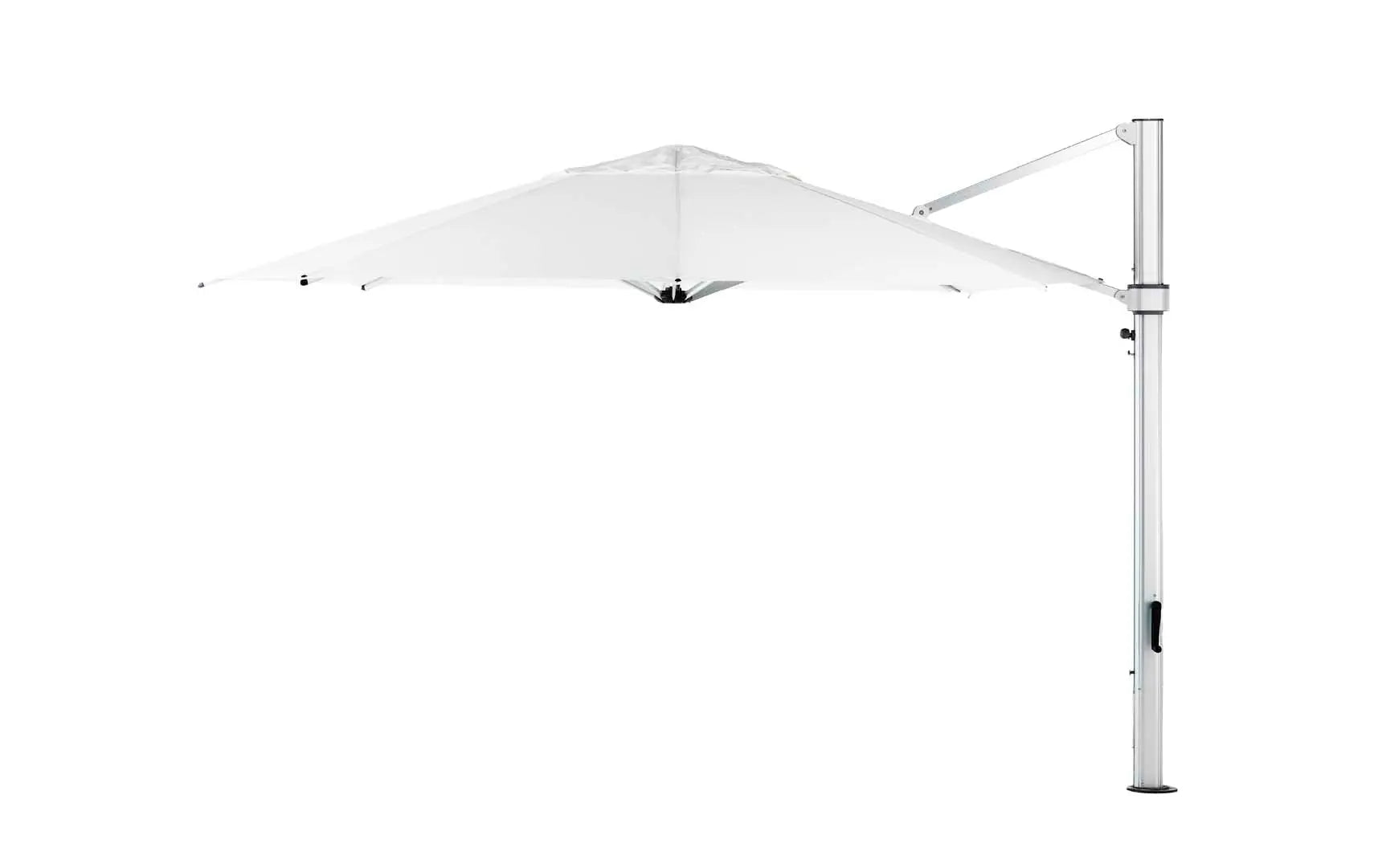 13-foot octagonal umbrella with cantilever design for easy angle adjustment.