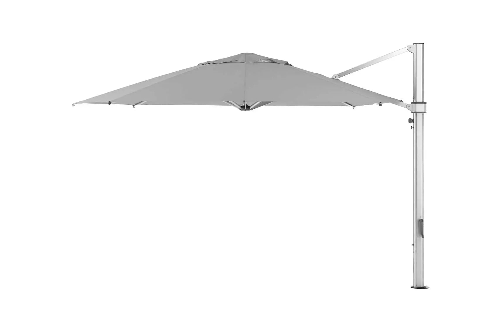 13-foot octagonal umbrella with cantilever design for easy angle adjustment.
