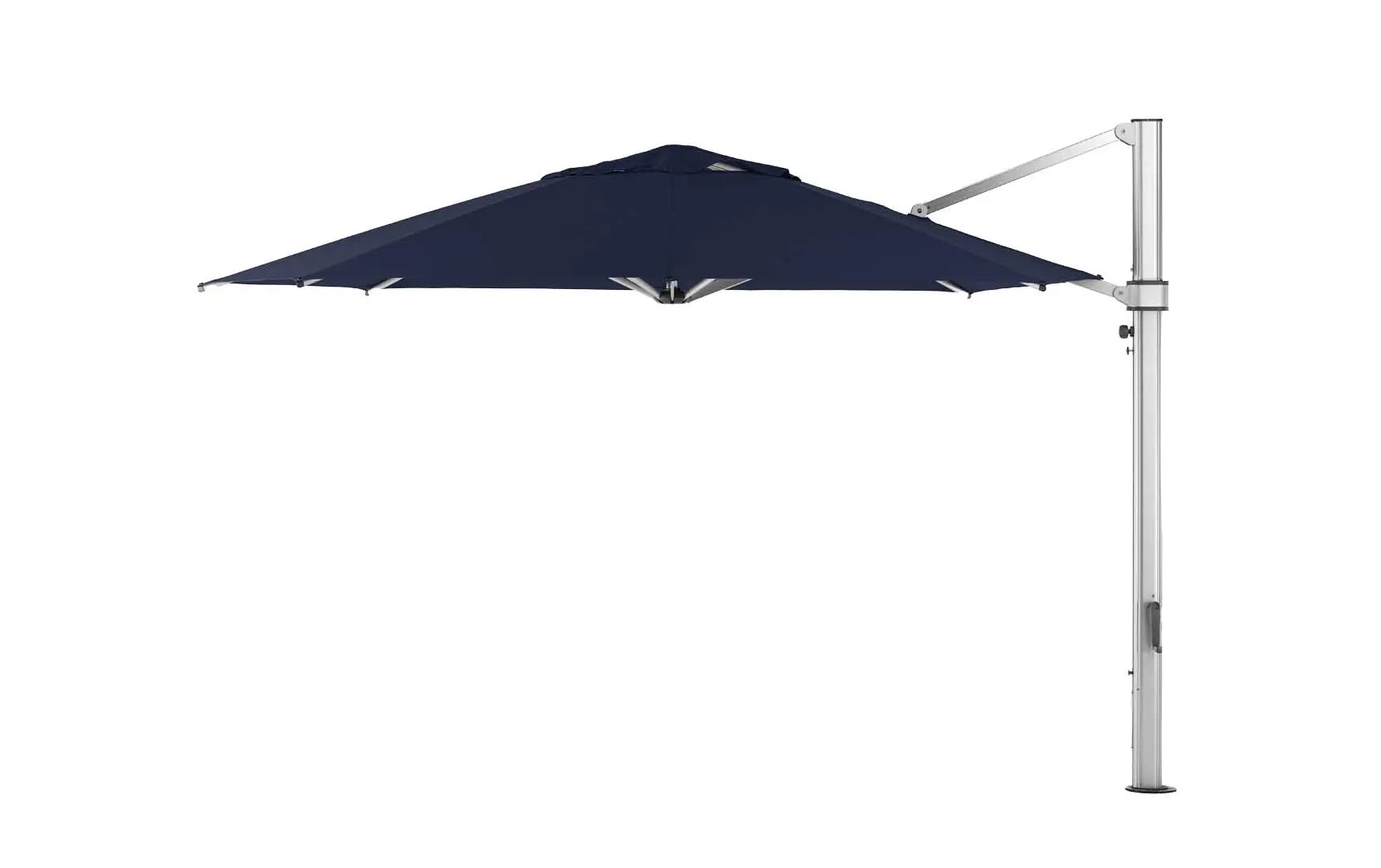 13-foot octagonal umbrella with cantilever design and black canopy