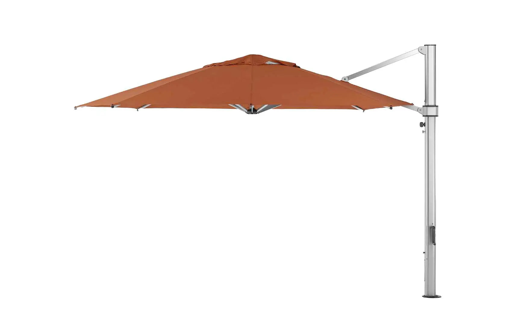 13-foot octagonal umbrella with cantilever design for outdoor use.