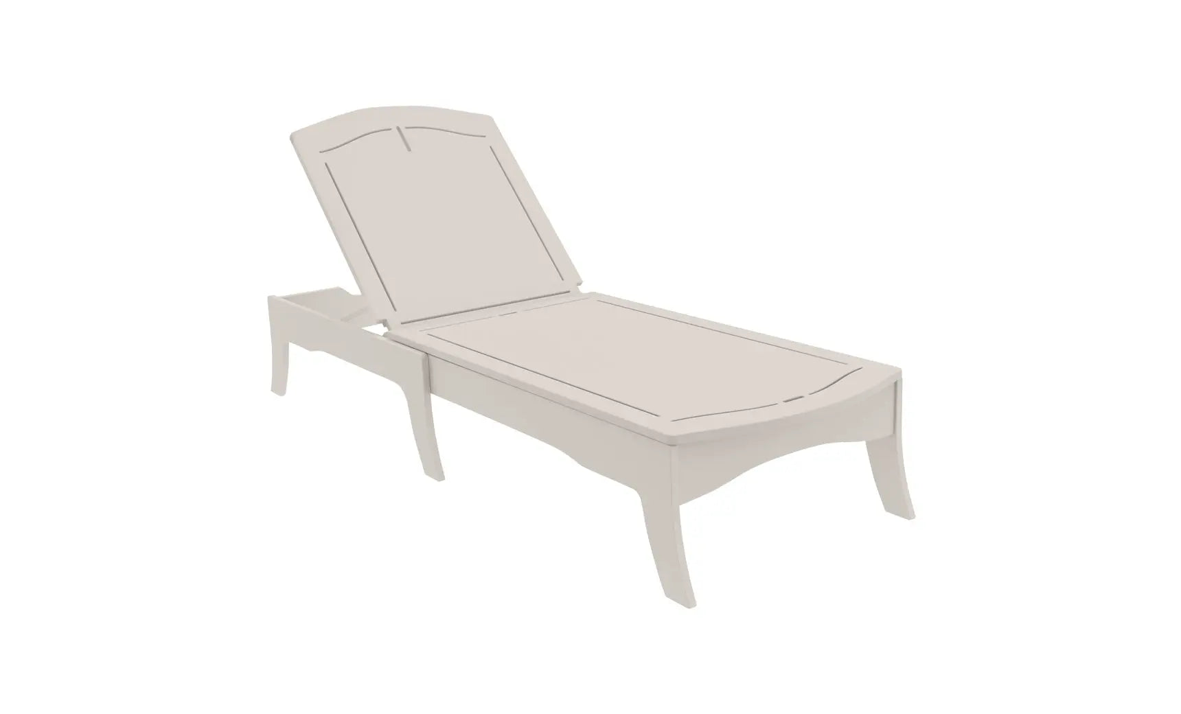 Legacy chaise lounge with brown leather upholstery, wooden frame, and armrests.