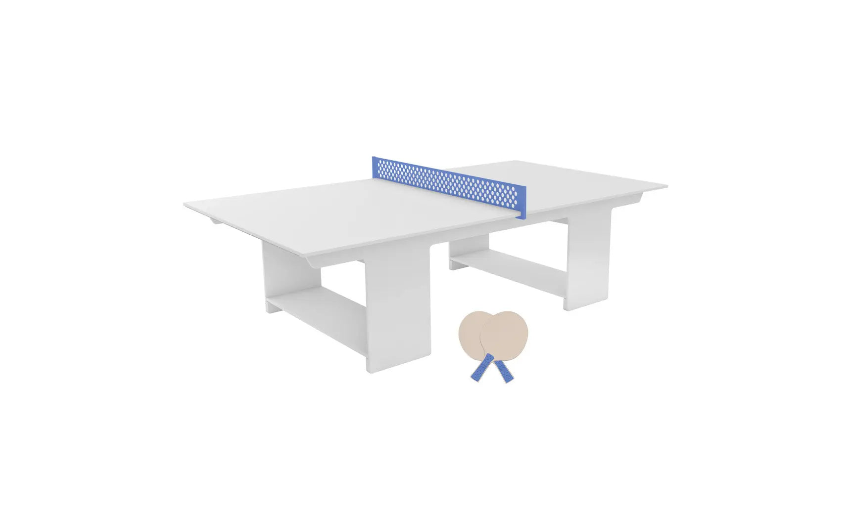 Table tennis set including racket, balls, and net stand in a travel case.