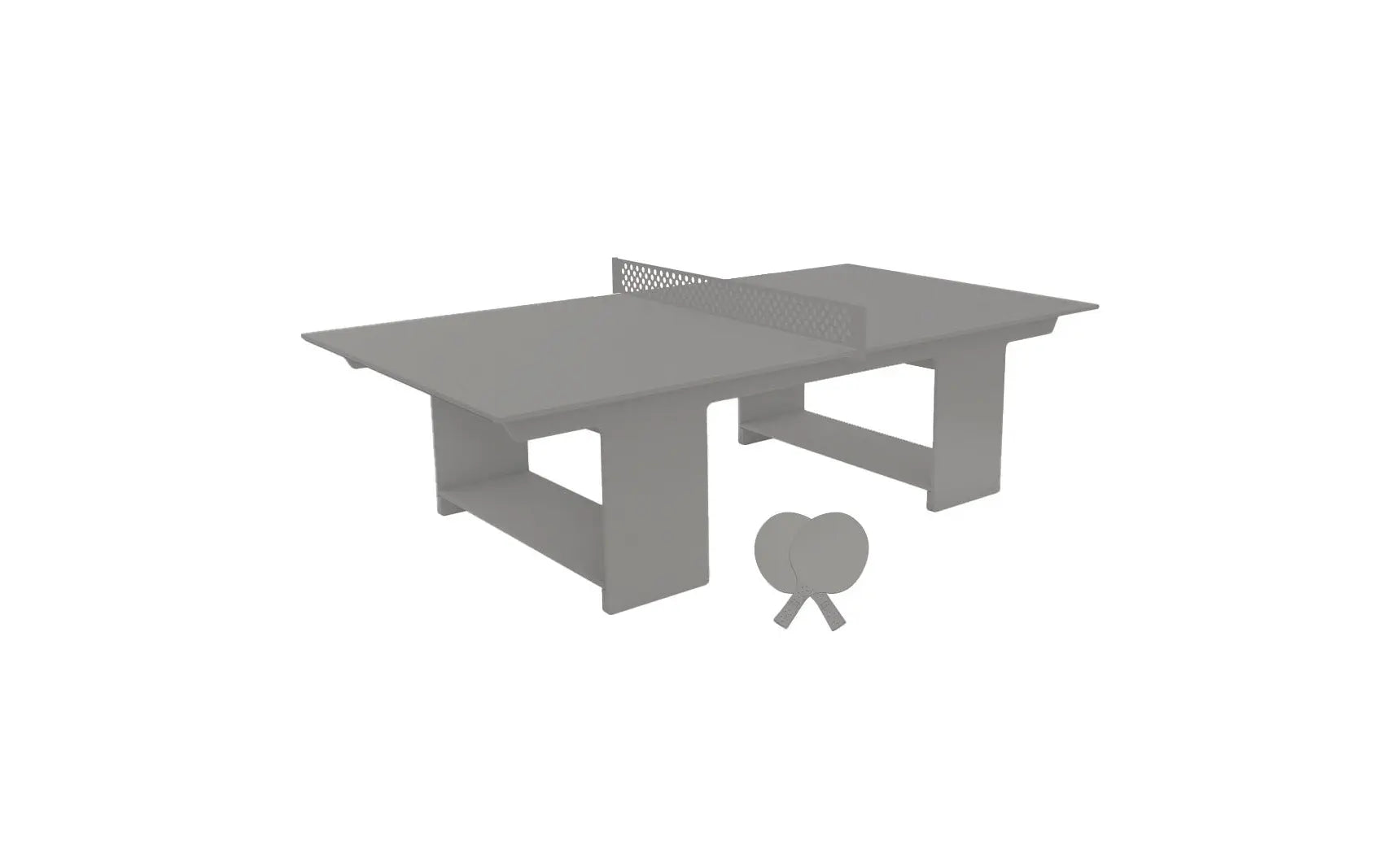 Table tennis set including racket, balls, and net stand in a travel case.
