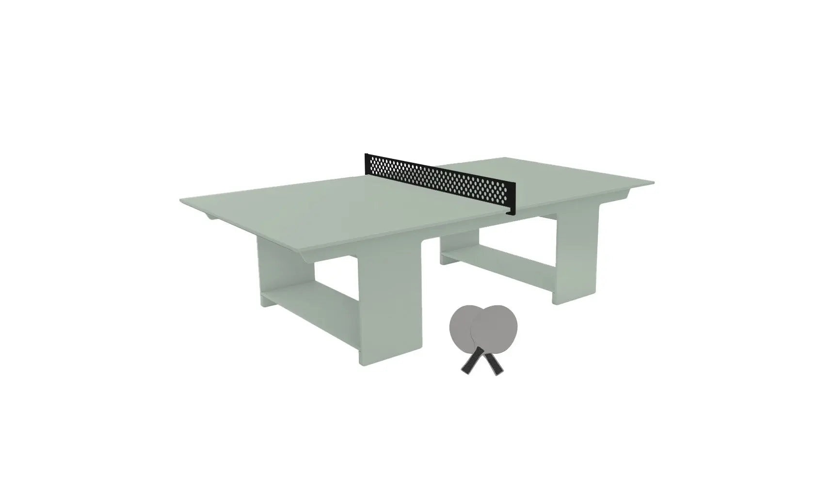 Table tennis set including racket, balls, and net stand in a travel case.