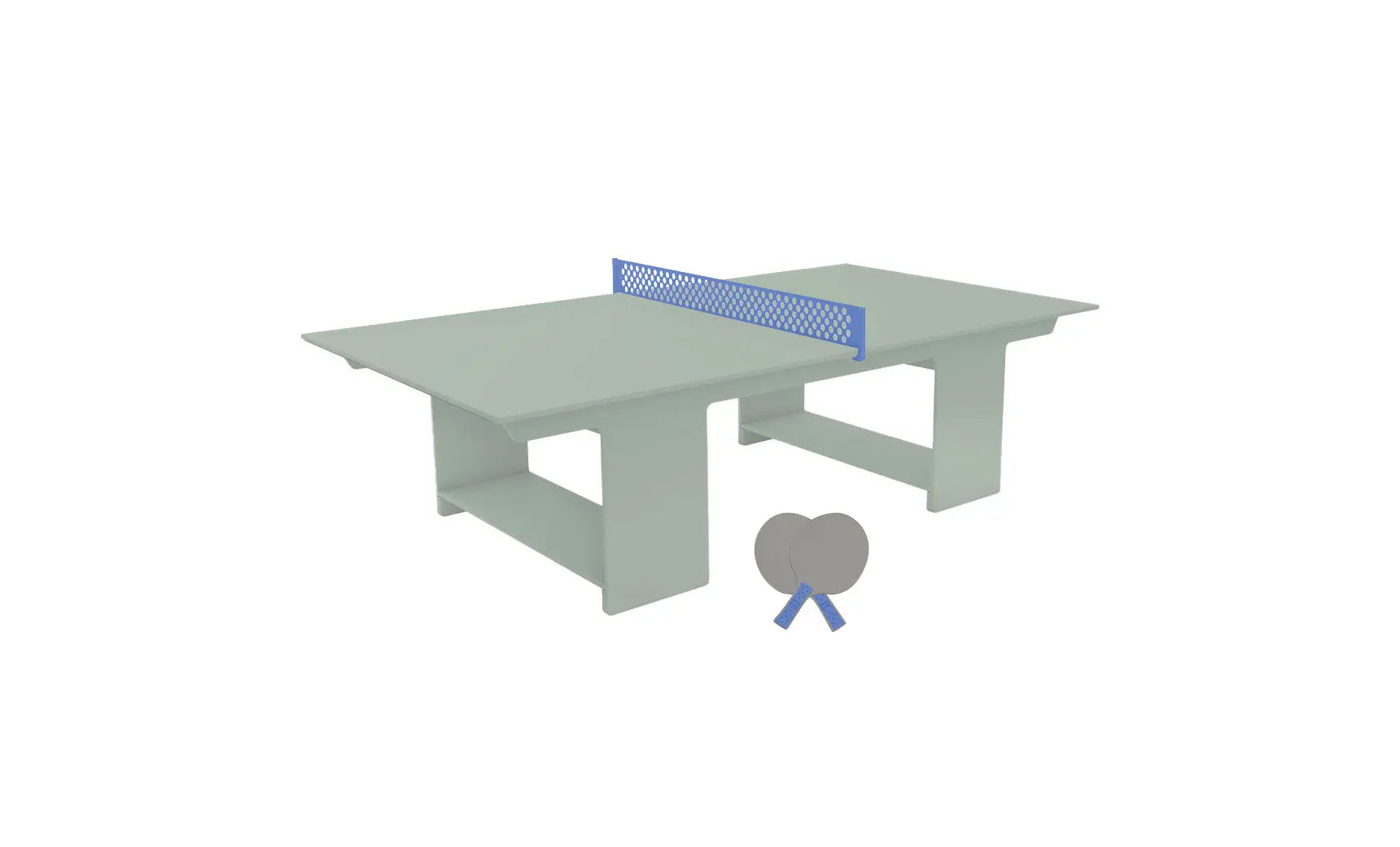 Table tennis set including racket, balls, and net stand in a travel case.