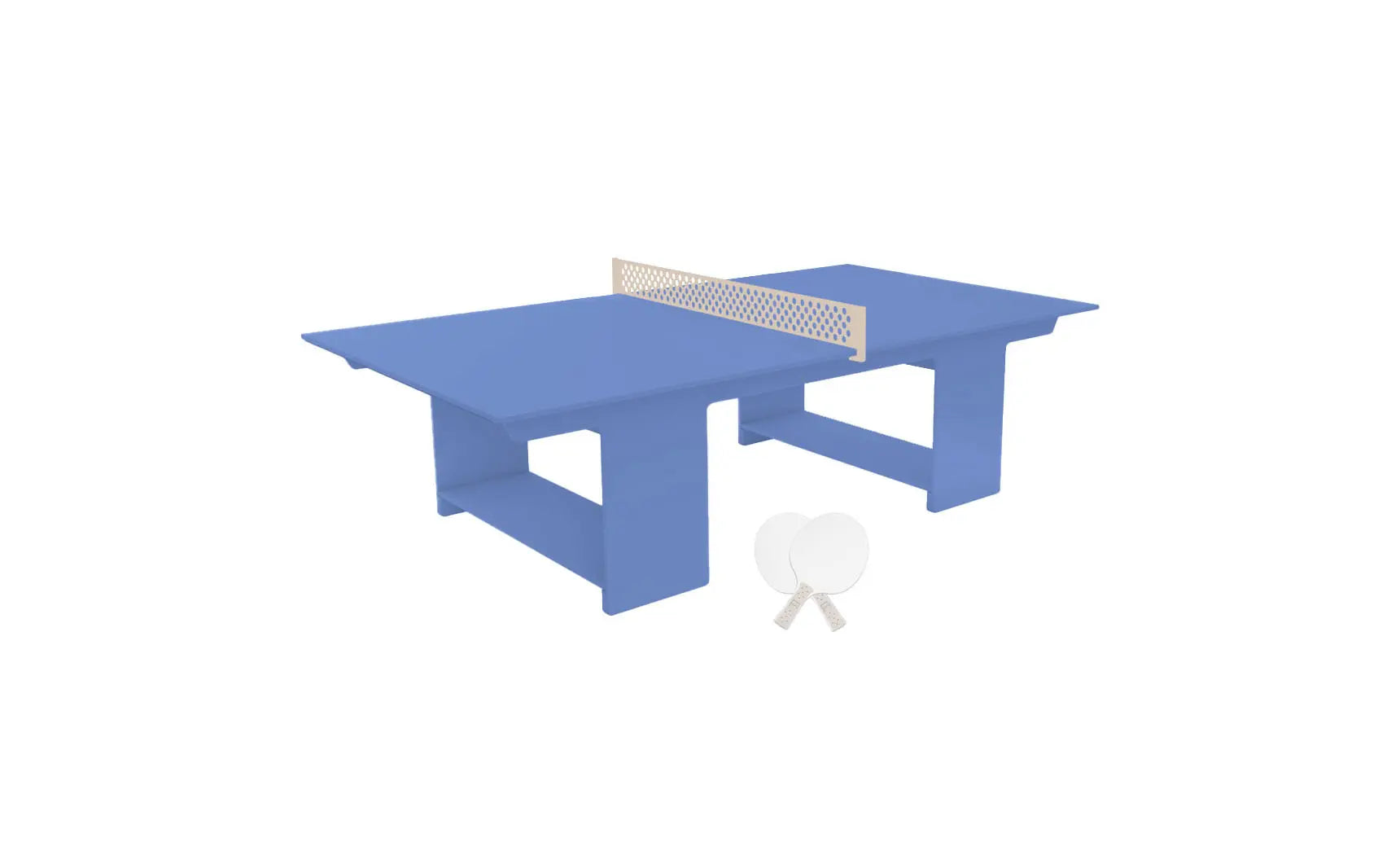 Table tennis set including racket, balls, and net stand in a travel case.