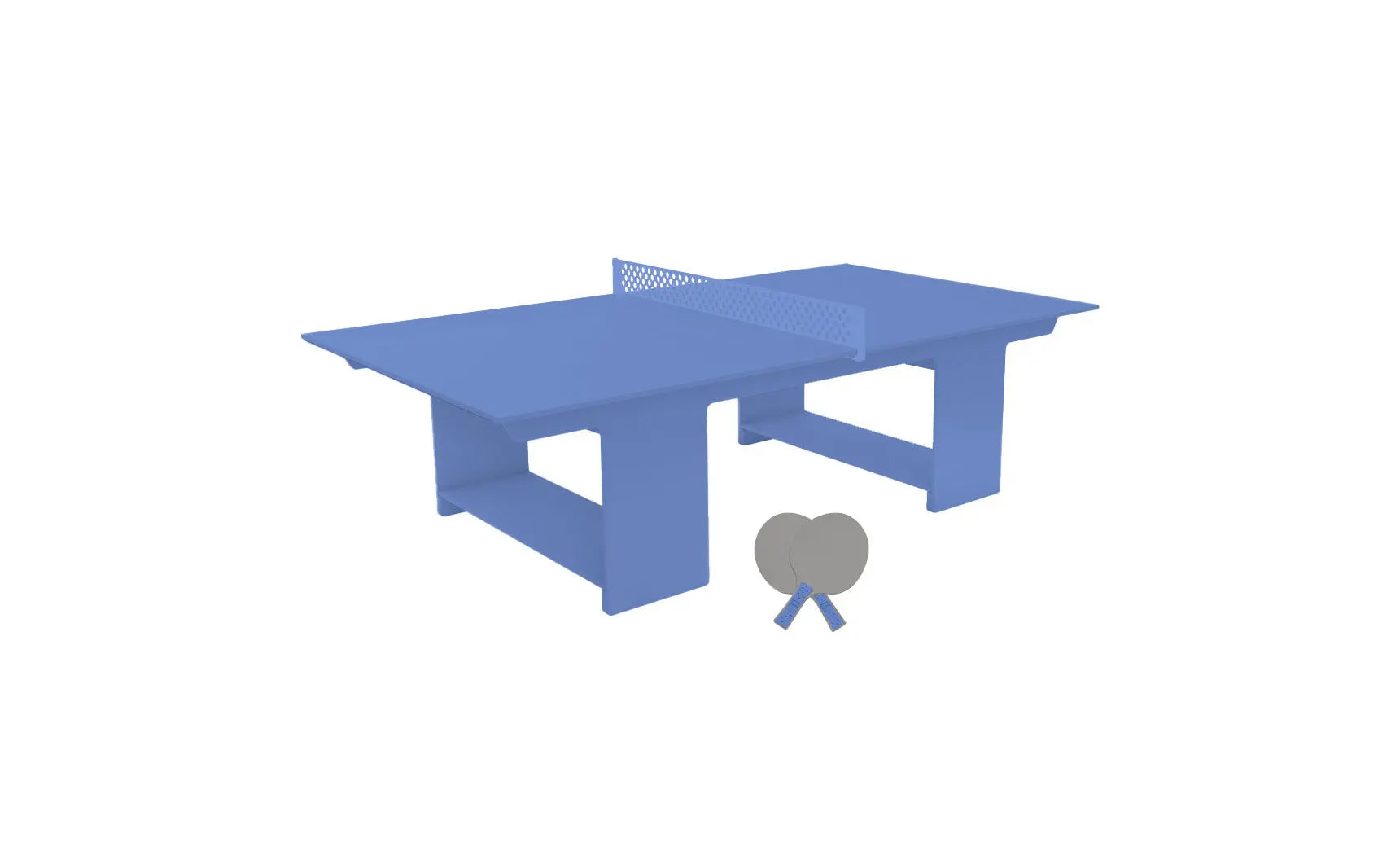 Table tennis set including racket, balls, and net stand in a travel case.