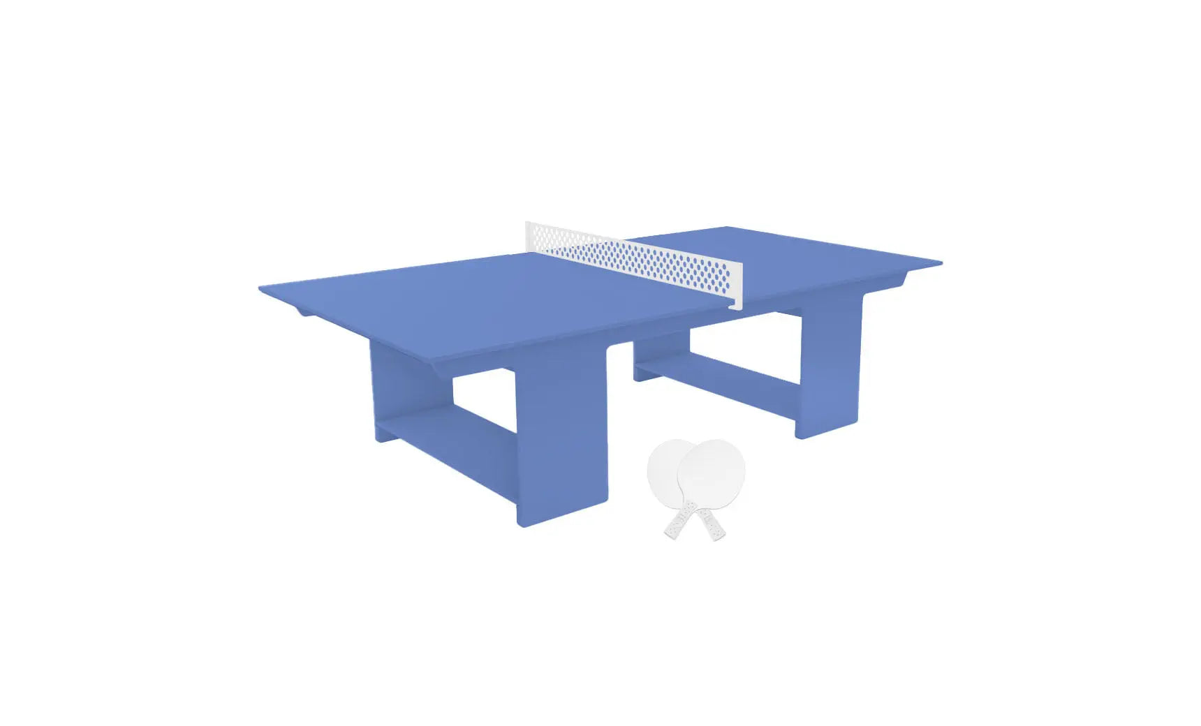 Table tennis set including racket, balls, and net stand in a travel case.