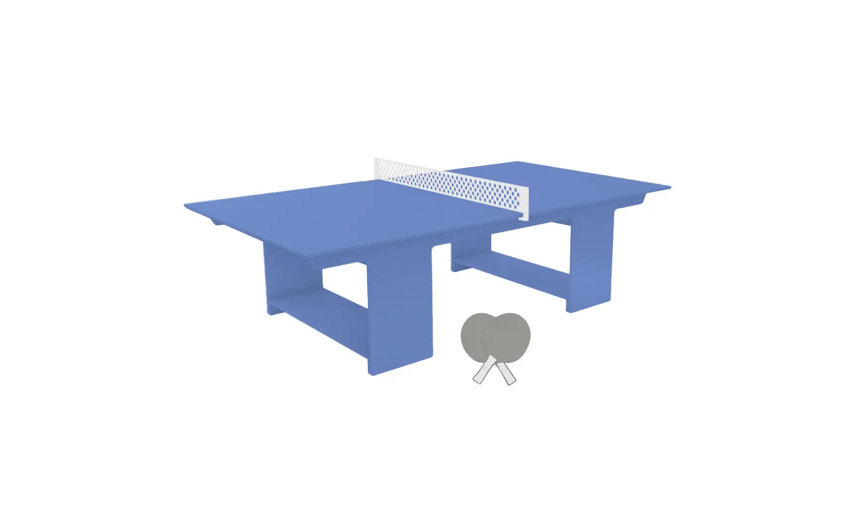 Table tennis set including racket, balls, and net stand in a travel case.