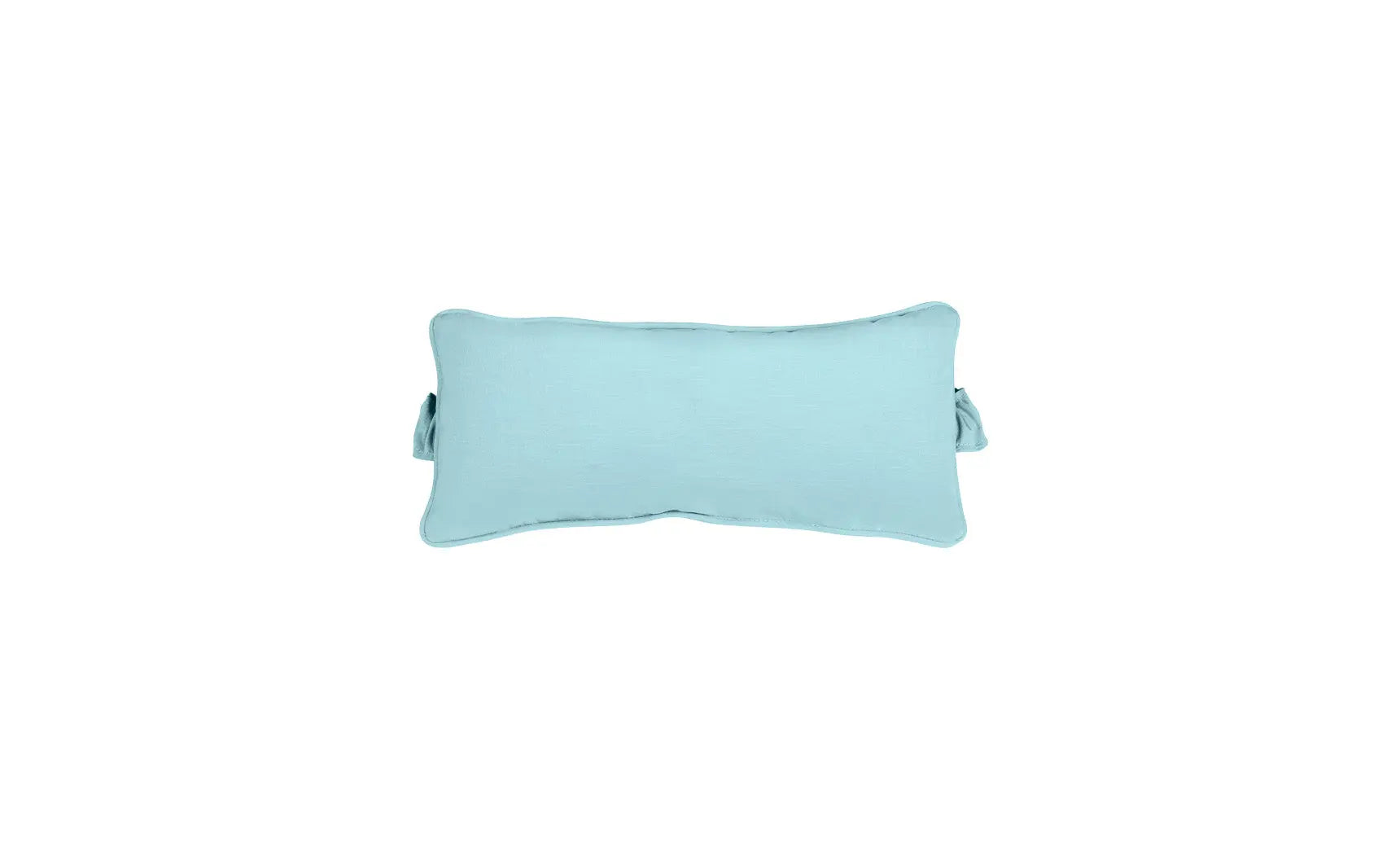 Signature headrest pillow with soft fabric cover and adjustable design for comfortable support during travel.