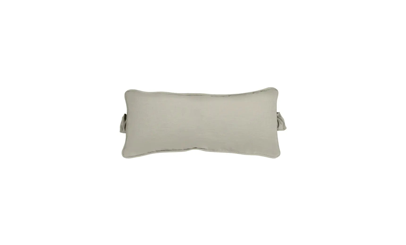 Signature headrest pillow with soft fabric cover and adjustable design for comfortable support during travel.