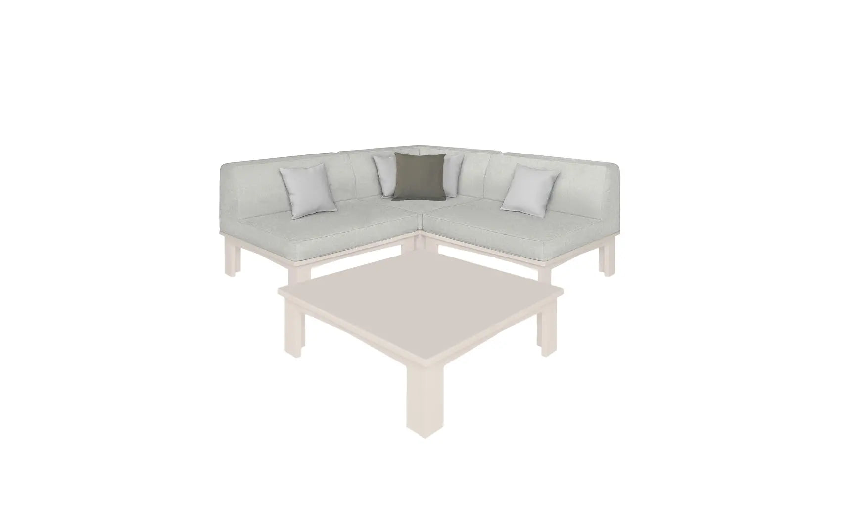 Mainstay Sectional 4 Piece Diamond Pattern Sofa Set with Armrests and Back Cushions
