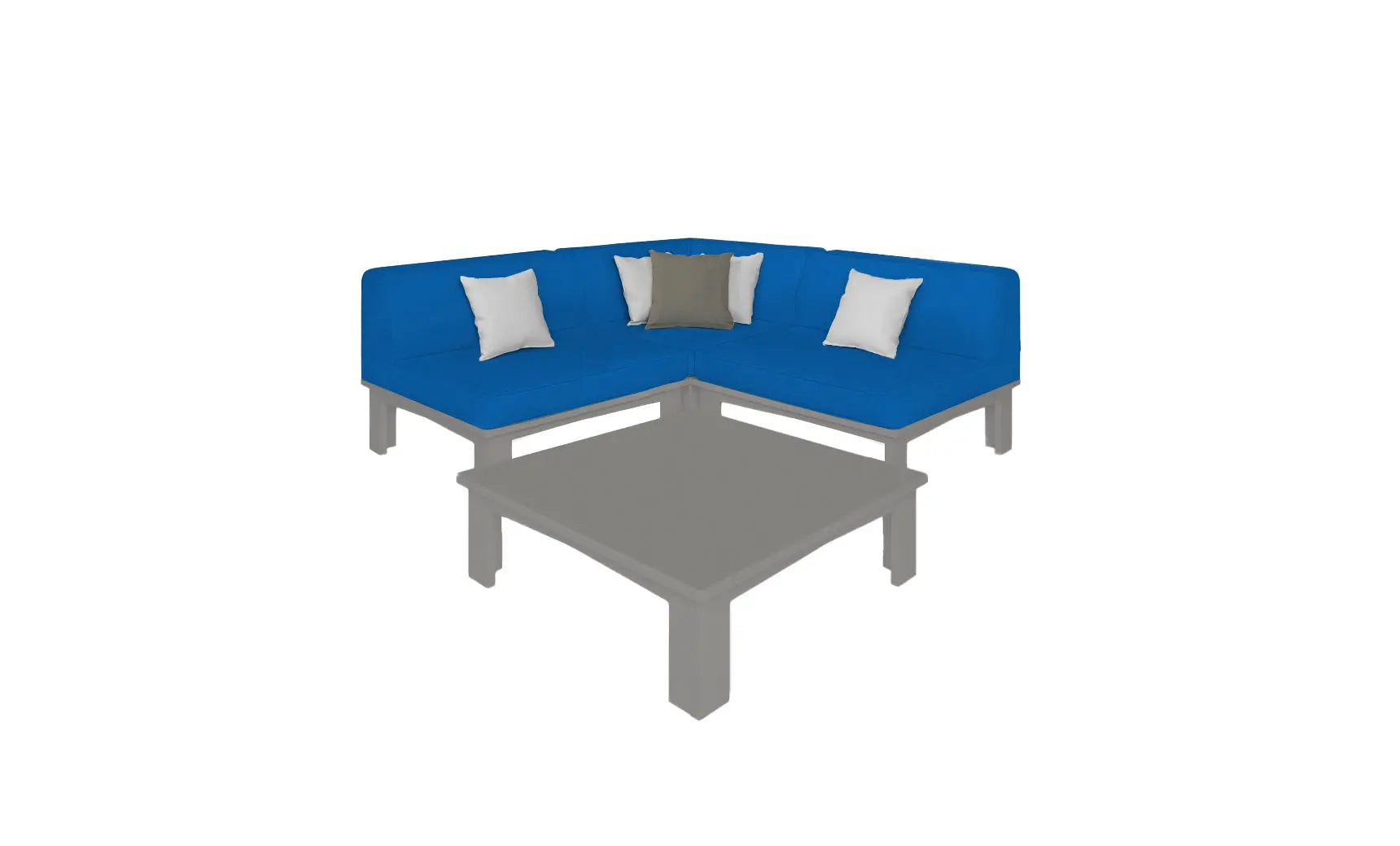Mainstay Sectional 4 Piece Diamond Sofa with curved arms and diamond quilting pattern