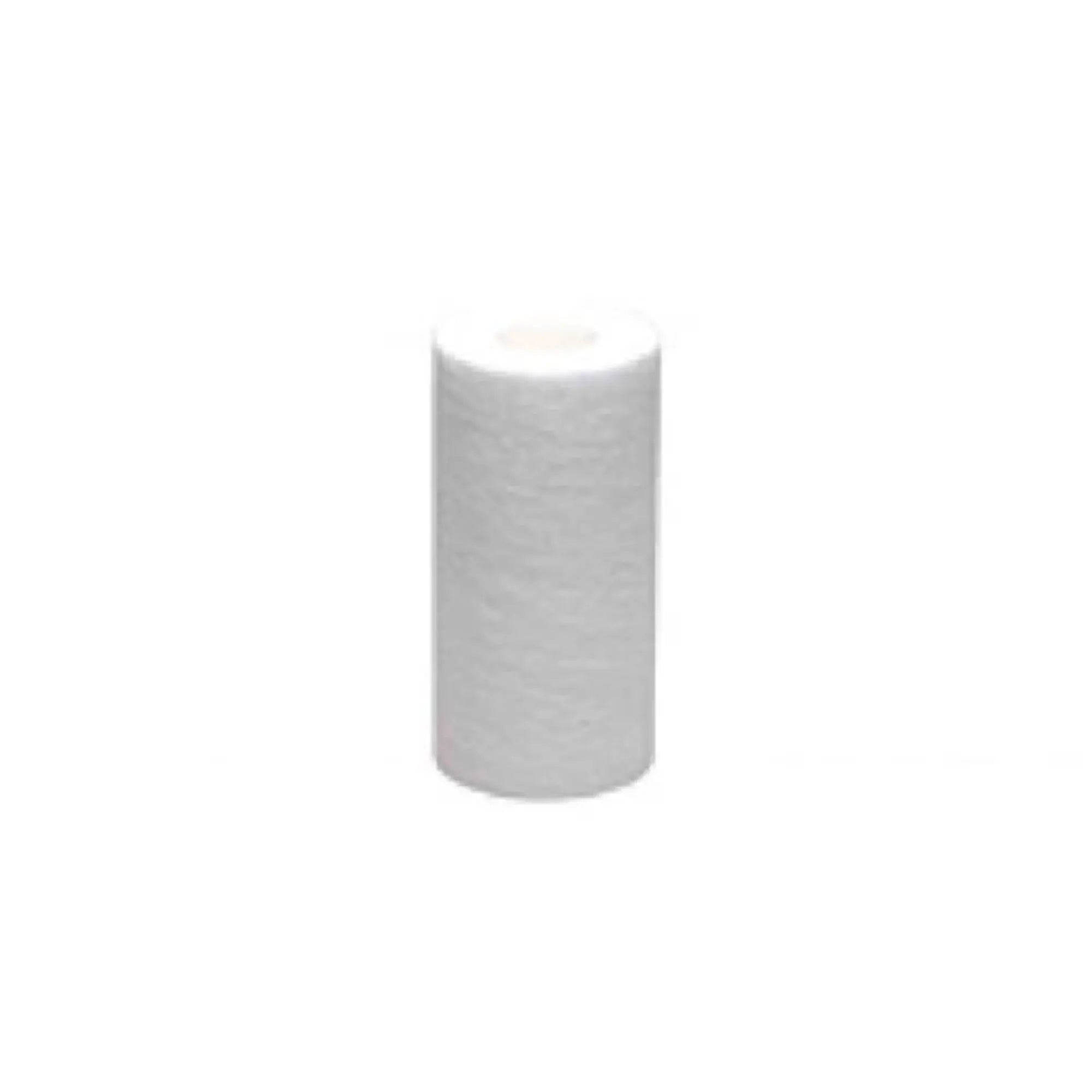 Textured cylindrical candle on a white background