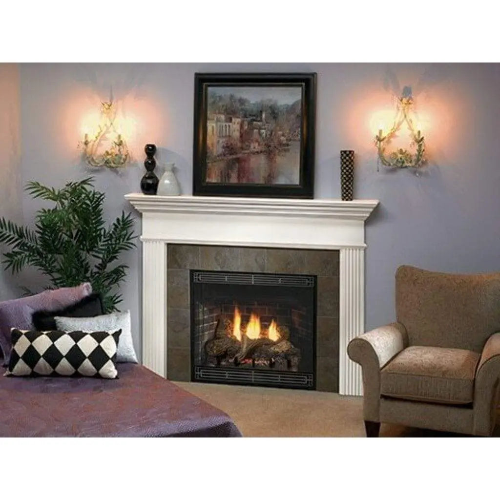 Empire 42" Van Buren Premium B-Vent Gas Fireplace with Slope Glaze Burner and Log Set