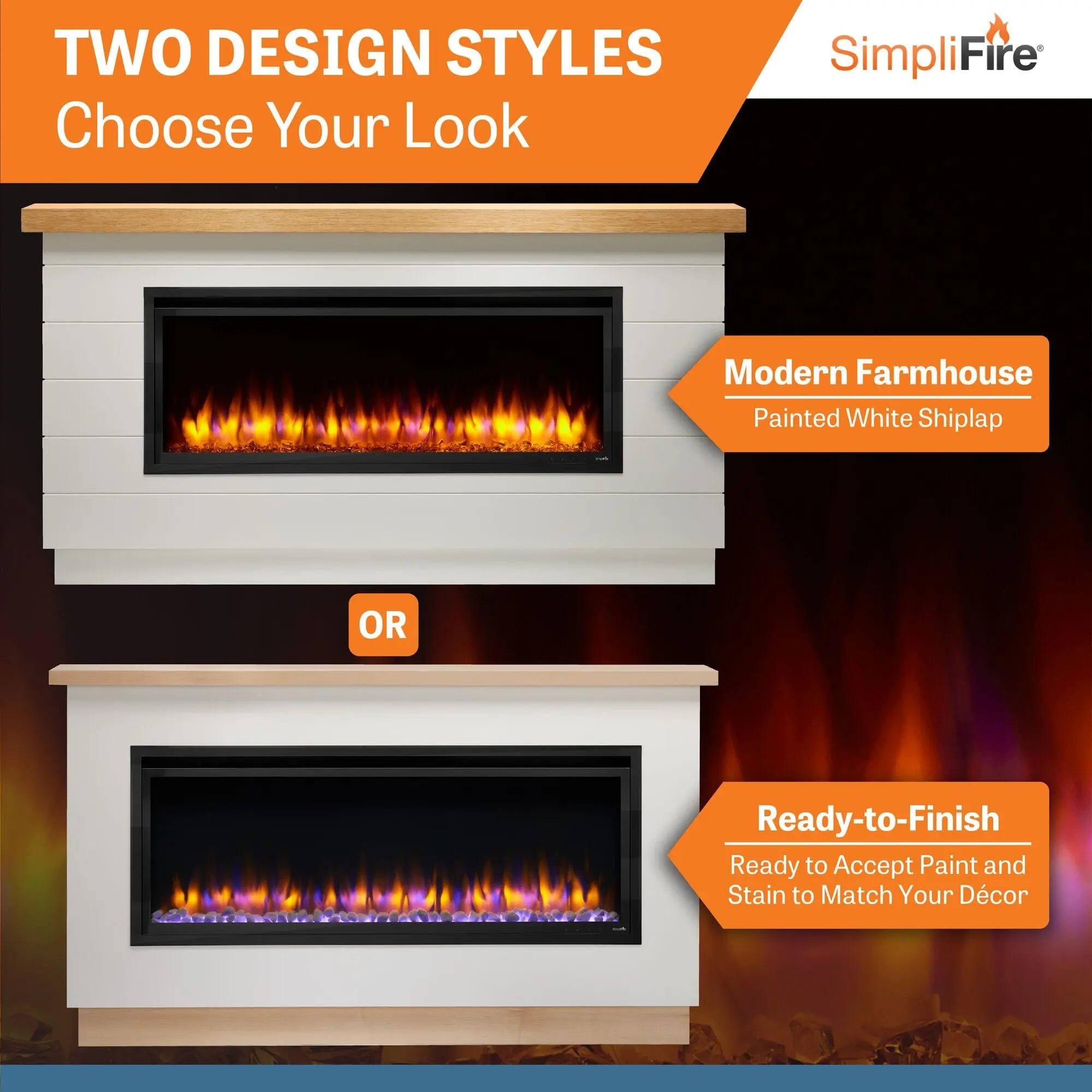 SimpliFire Boyd Ready-to-Finish Electric Fireplace Mantel Package
