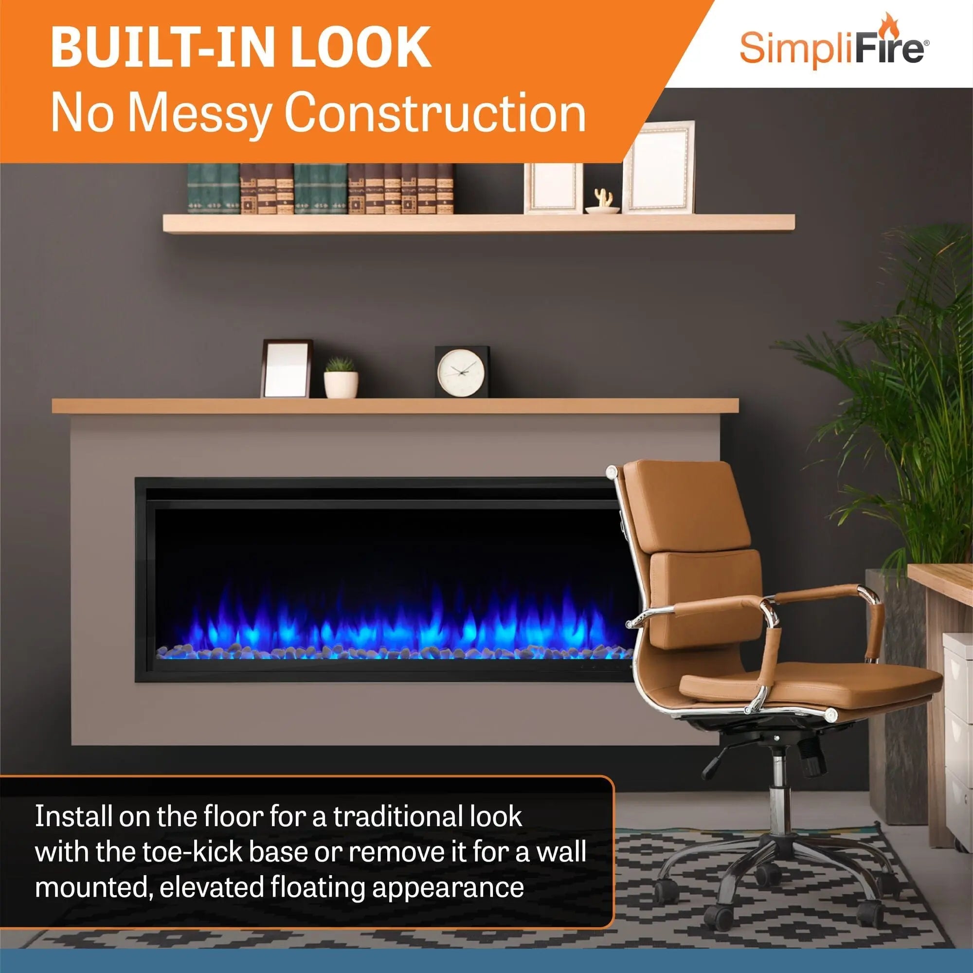SimpliFire Boyd Ready-to-Finish Build-Out Kit for 50" Allusion Platinum BOK-RTF-ALLP50
