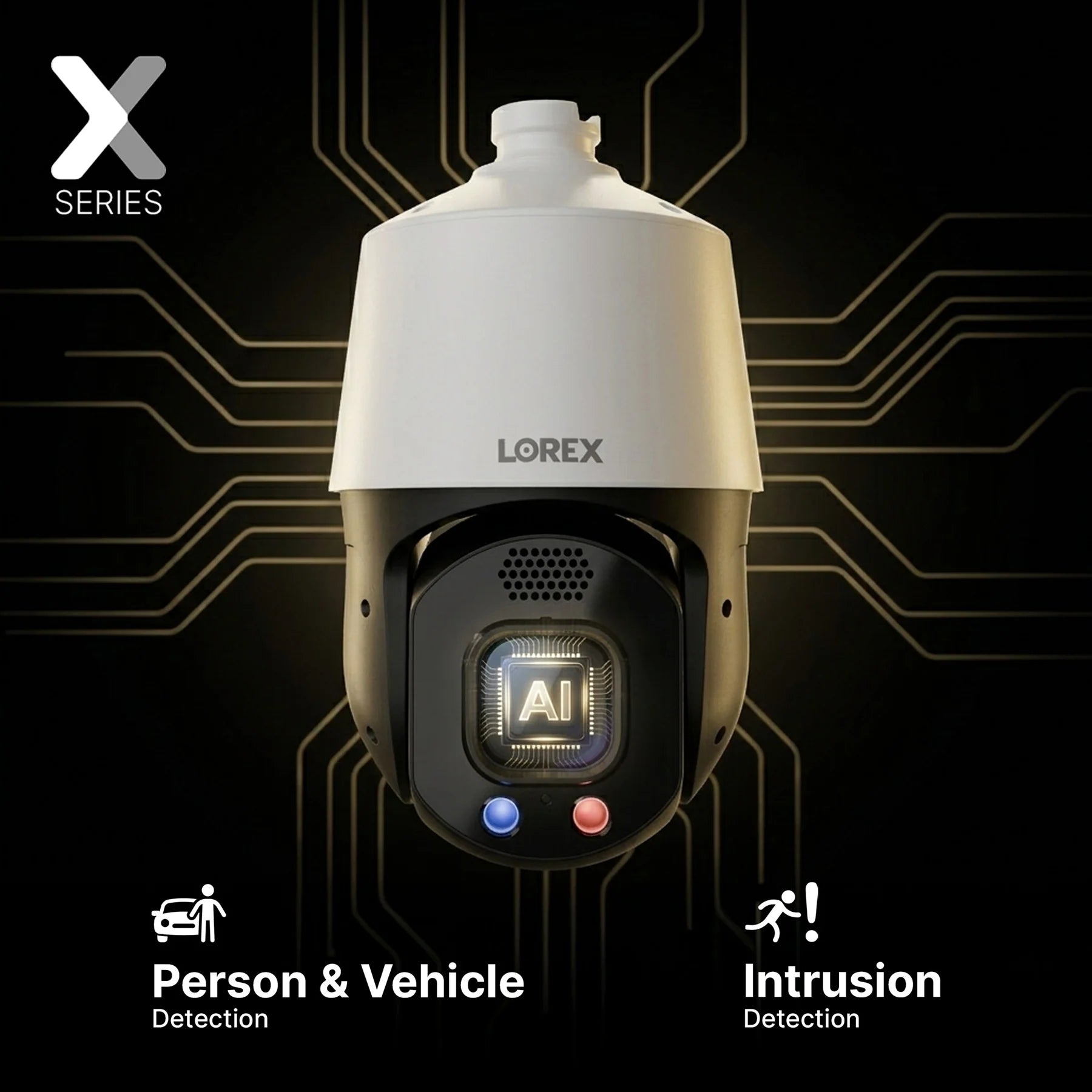 Lorex Connect X Series 4K PTZ PoE Camera, 30× Optical Zoom | CNX01P-DPW-AB1