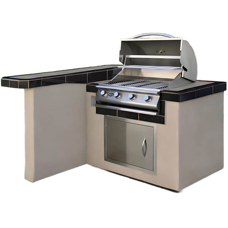 Cal Flame Maui Q 4 Ft L-Shaped BBQ Grill Island | Model: BBK401 | AQVINA World