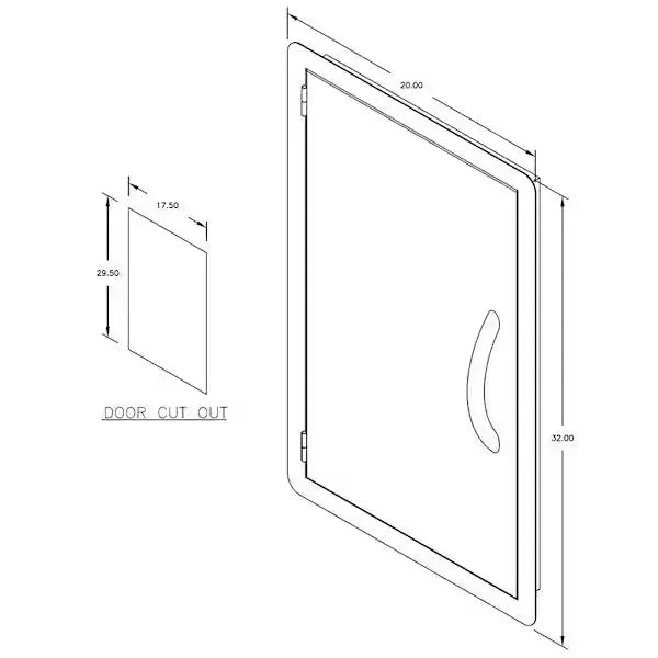 Cal Flame 32-Inch Tall Single Door