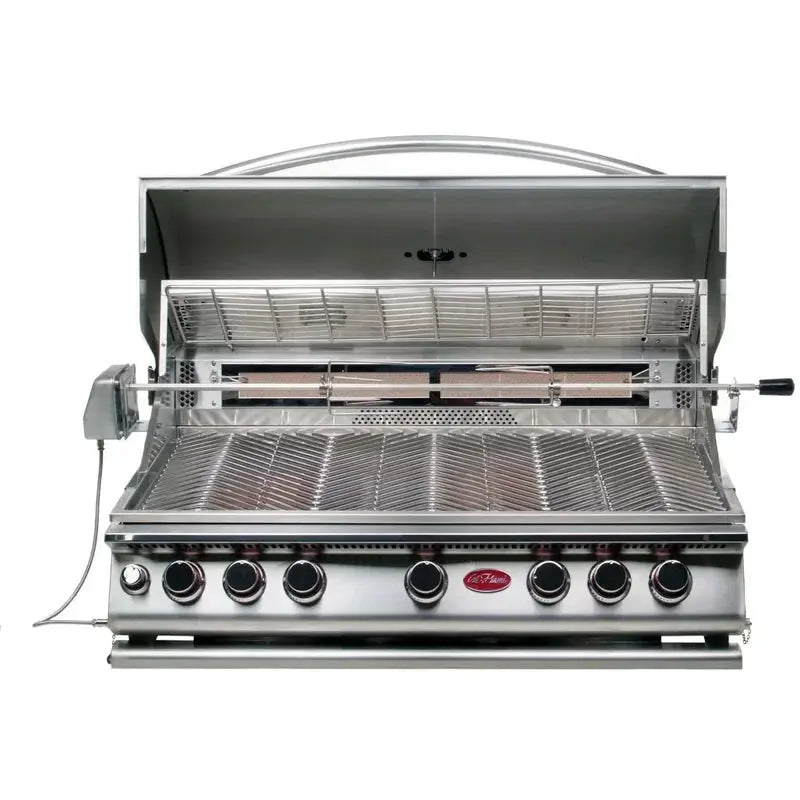 Cal Flame Convection 5 Burner Built-In Gas Grill with Rotisserie Two Back Burners and Convection Oven | Model: BBQ19875CP | AQVINA World - Aqvina LLC