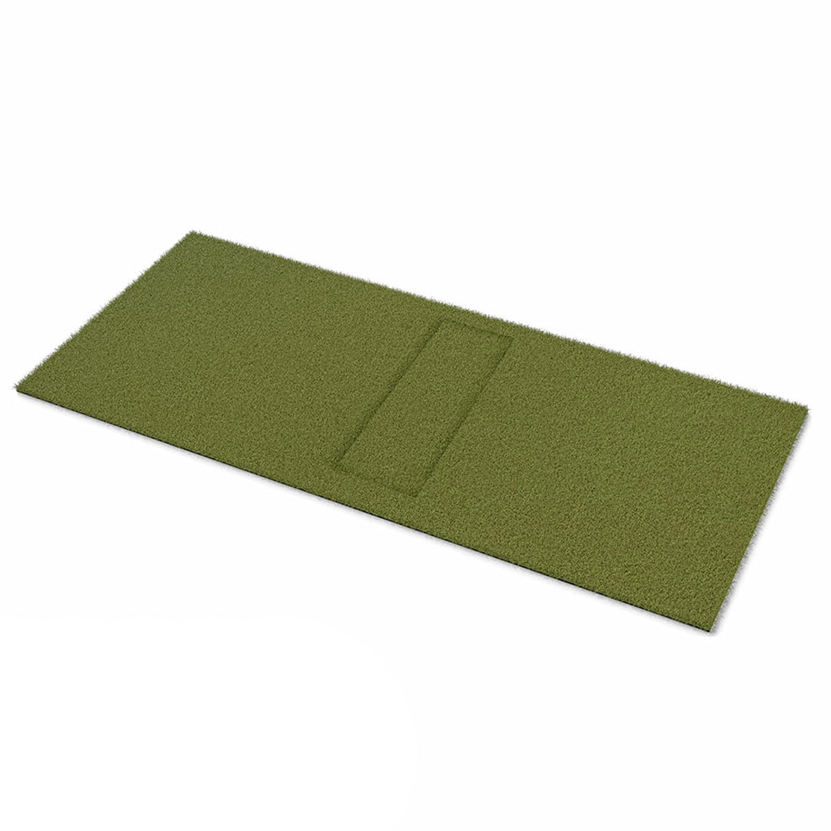 Carl's Place HotShot golf hitting mat system showing modular design with different turf inserts on practice surface
