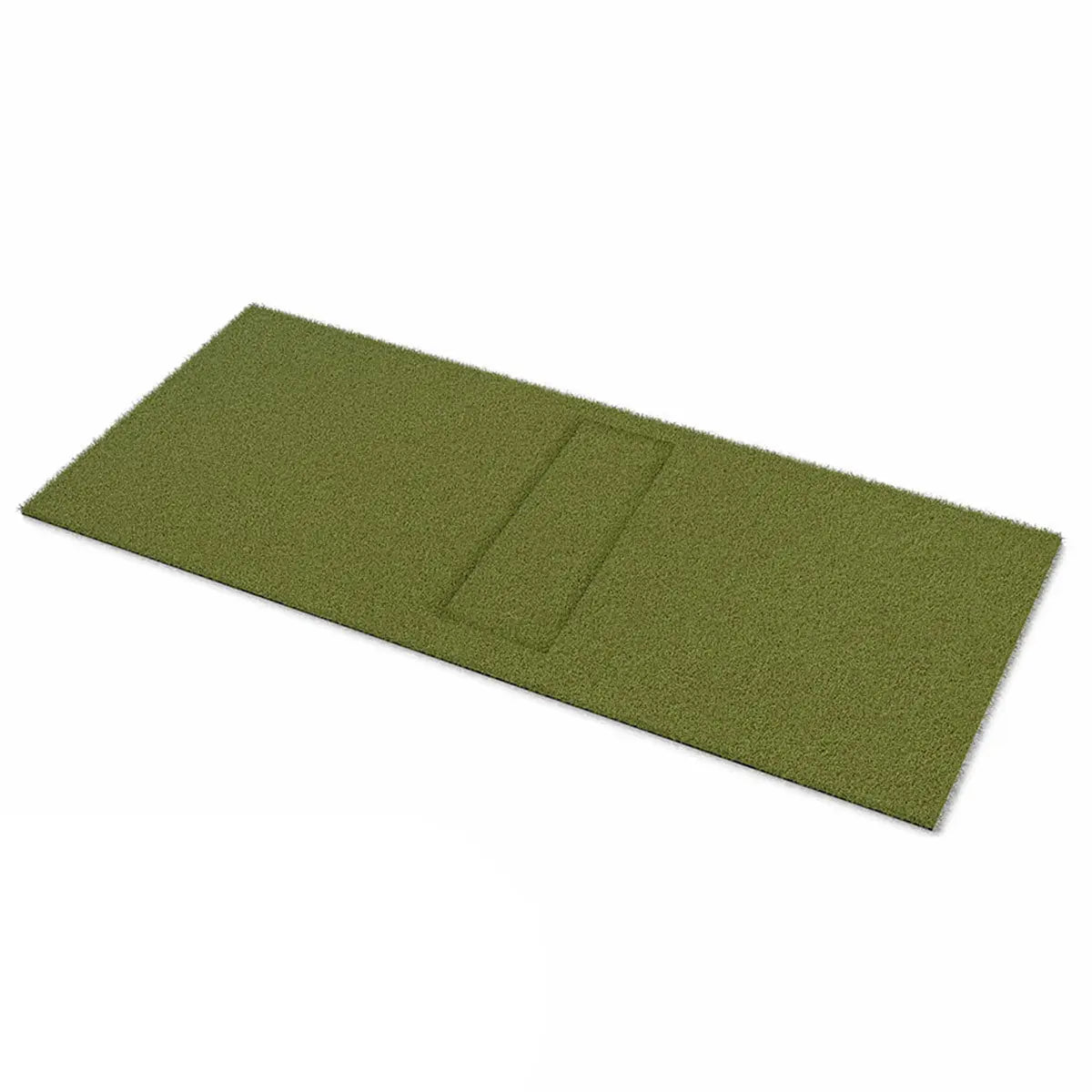 Carl's Place HotShot golf hitting mat system showing modular design with different turf inserts on practice surface