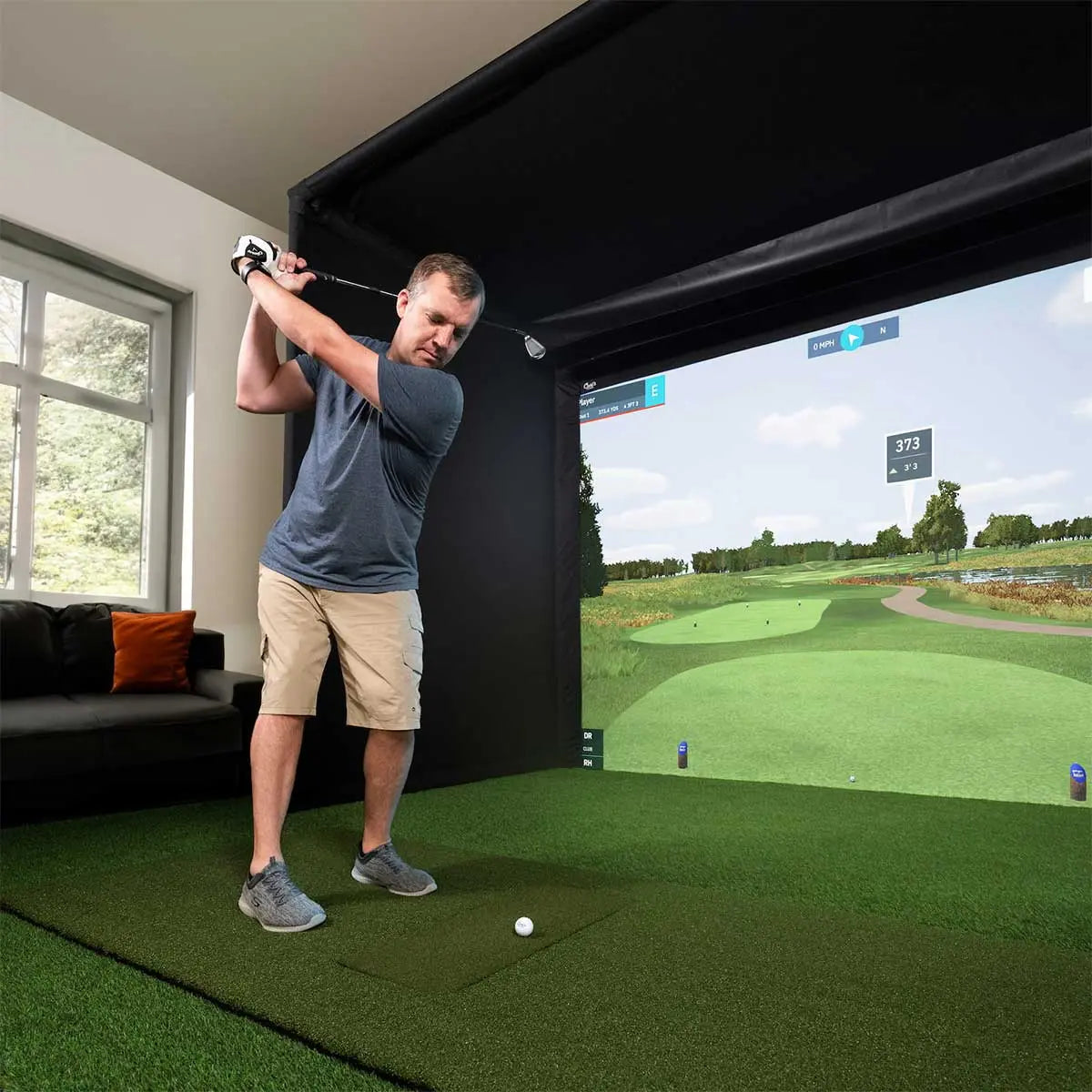 Carl's Place Complete Pro Golf Simulator Enclosure Kit with Impact Screen