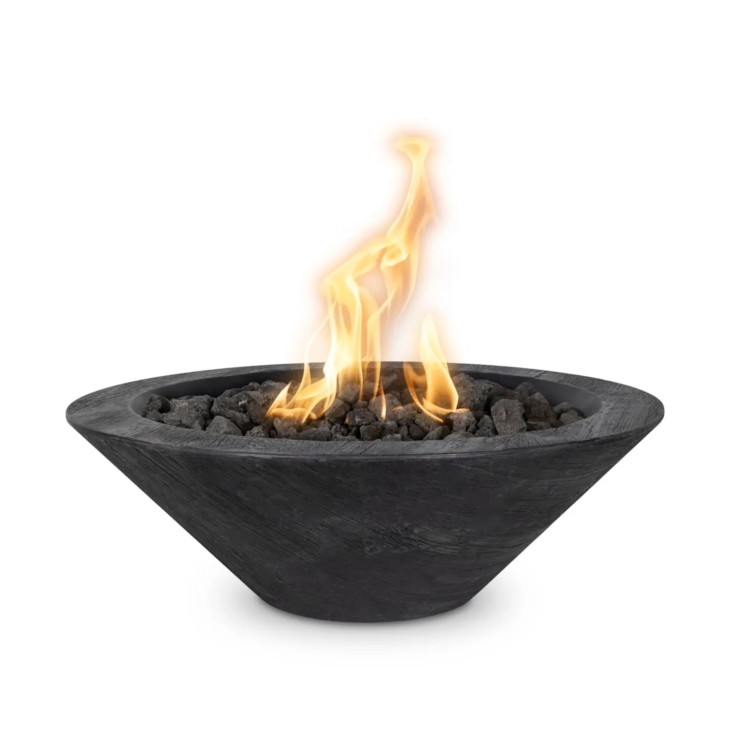 The Outdoor Plus Cazo Fire Bowl - GFRC Wood Grain - 24" - Aqvina LLC