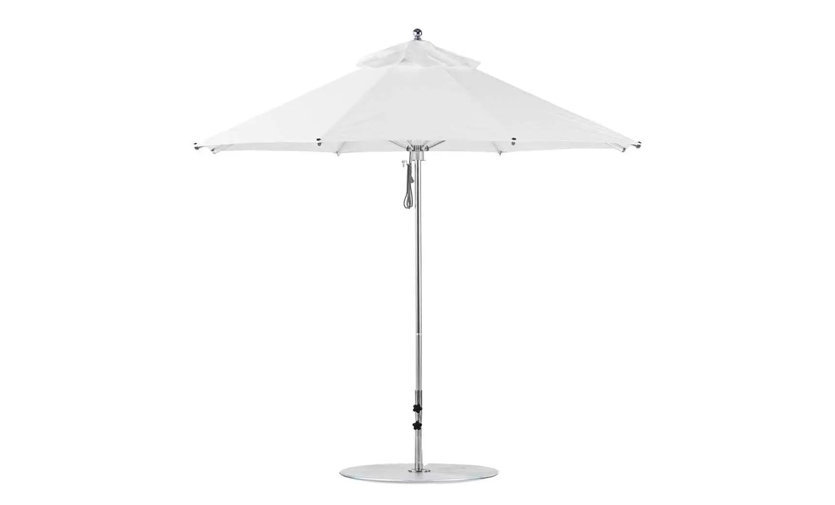 7.5-foot octagonal Premier Umbrella with a black canopy and wooden frame